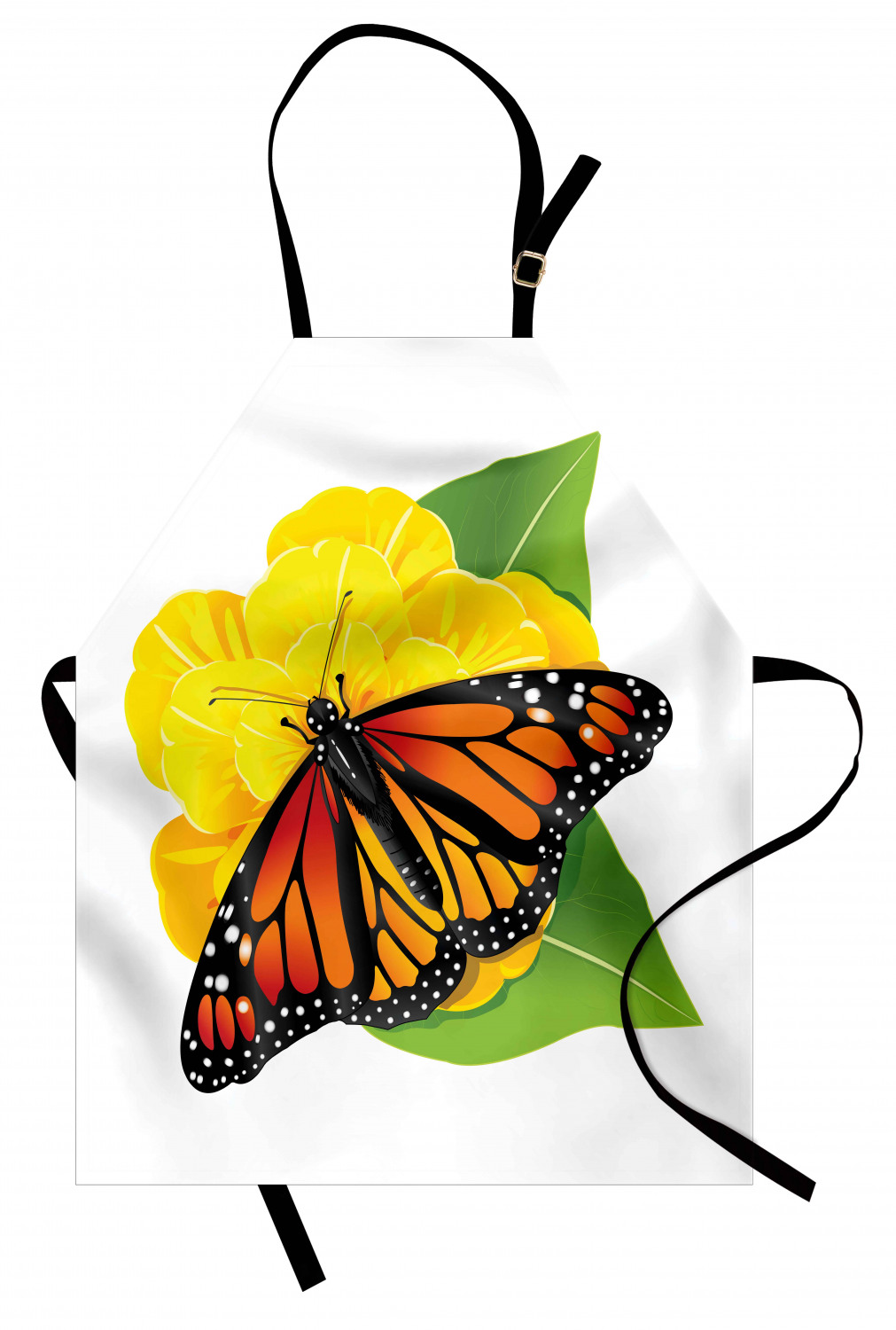 Ambesonne Apron Bib Adjustable Neck for Gardening Cooking Unisex No Fading