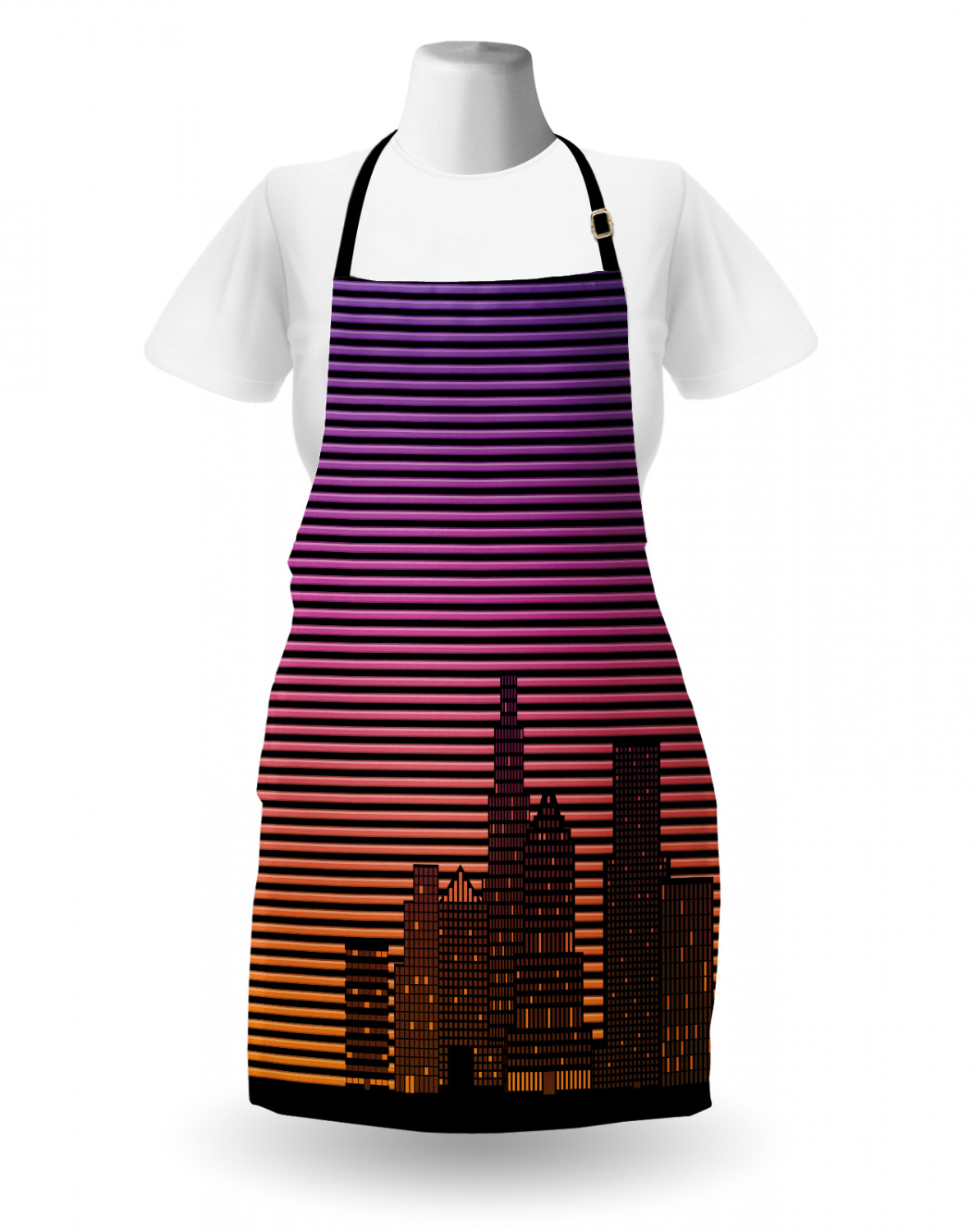 Ambesonne Apron Bib Adjustable Neck for Gardening Cooking Unisex No Fading