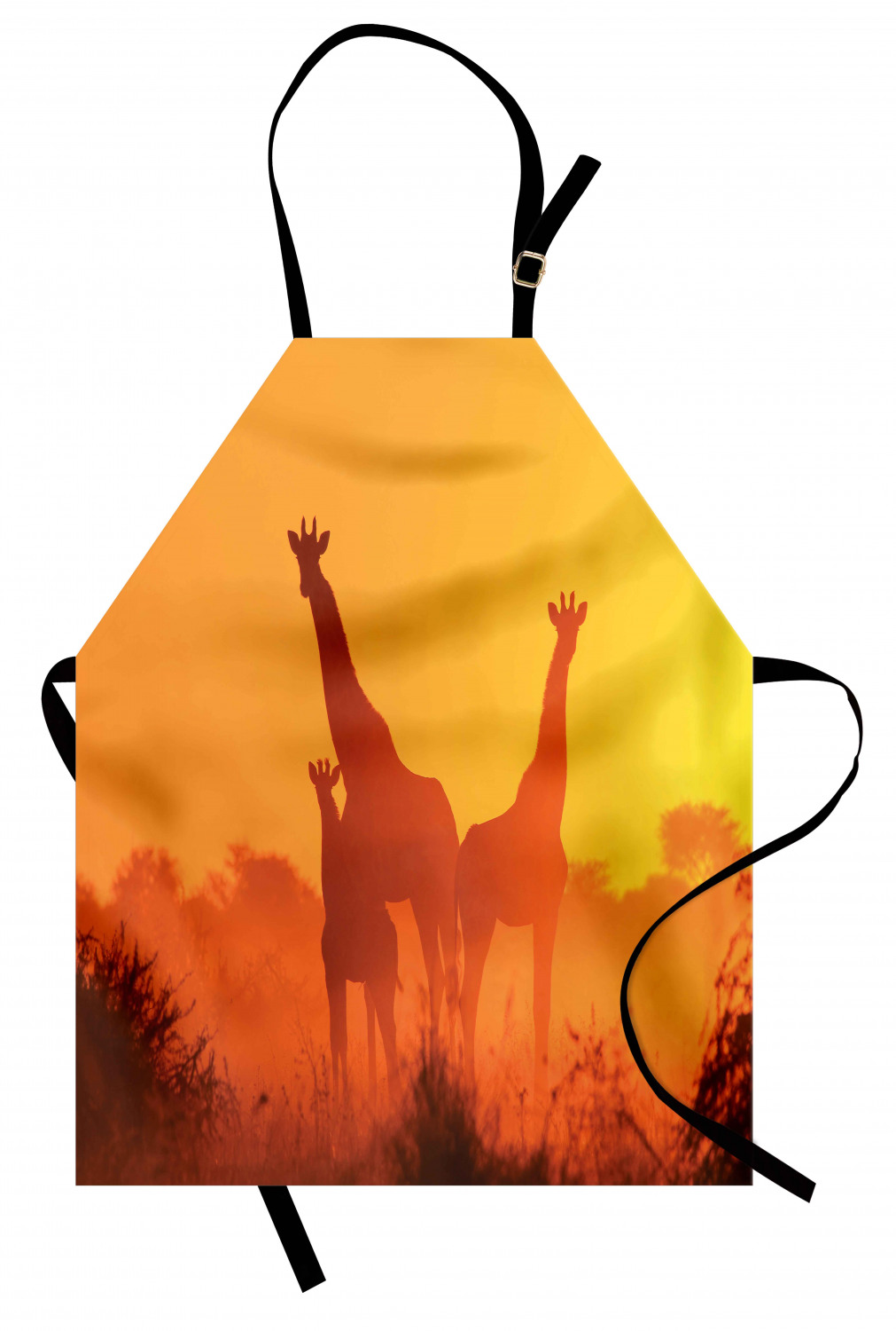 Ambesonne Apron Bib Adjustable Neck for Gardening Cooking Unisex No Fading