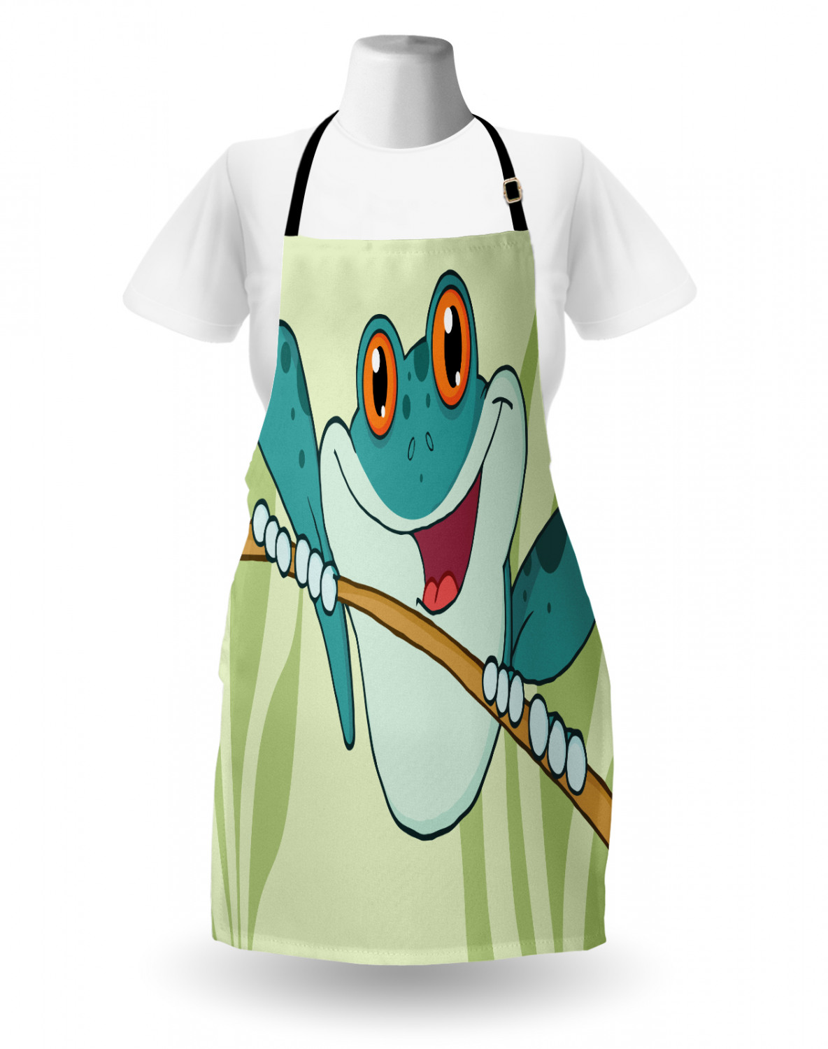 Ambesonne Apron Bib Adjustable Neck for Gardening Cooking Unisex No Fading