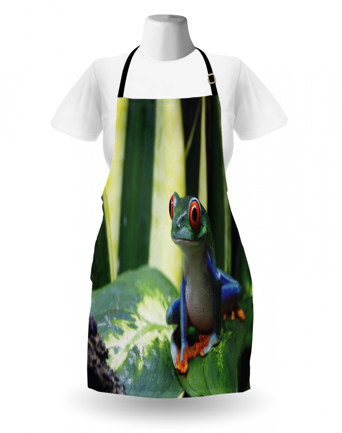 Ambesonne Apron Bib Adjustable Neck for Gardening Cooking Unisex No Fading