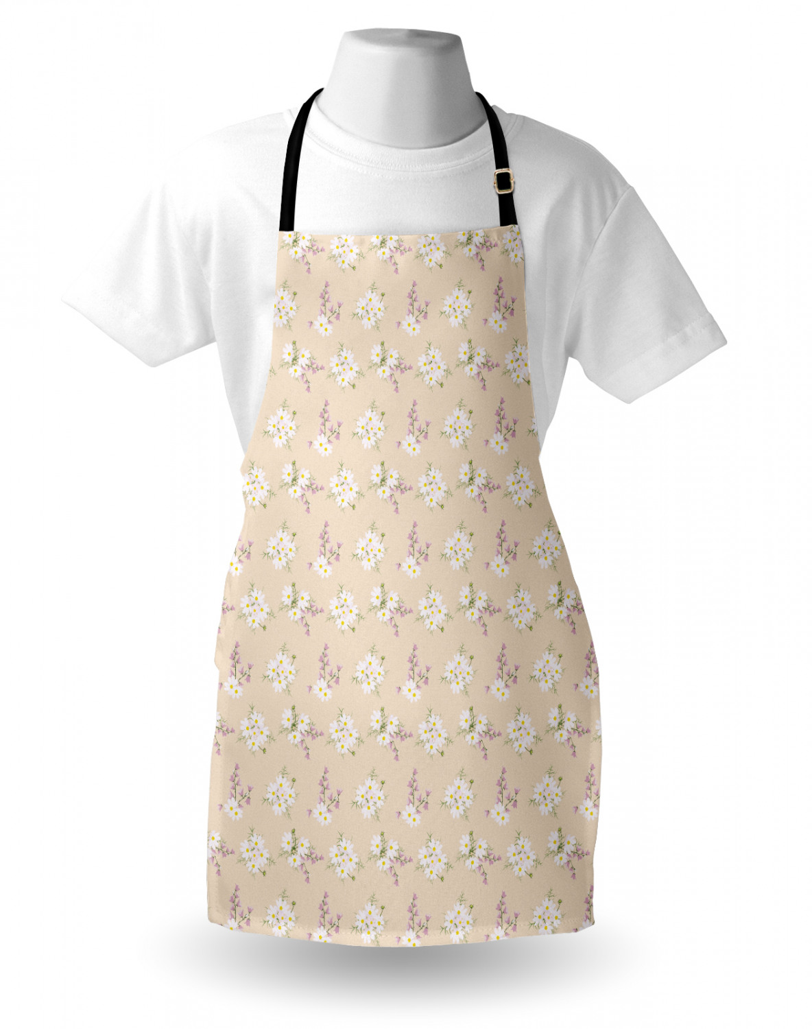 Ambesonne Apron Bib with Adjustable Neck Strap for Garden Cooking Standard Size