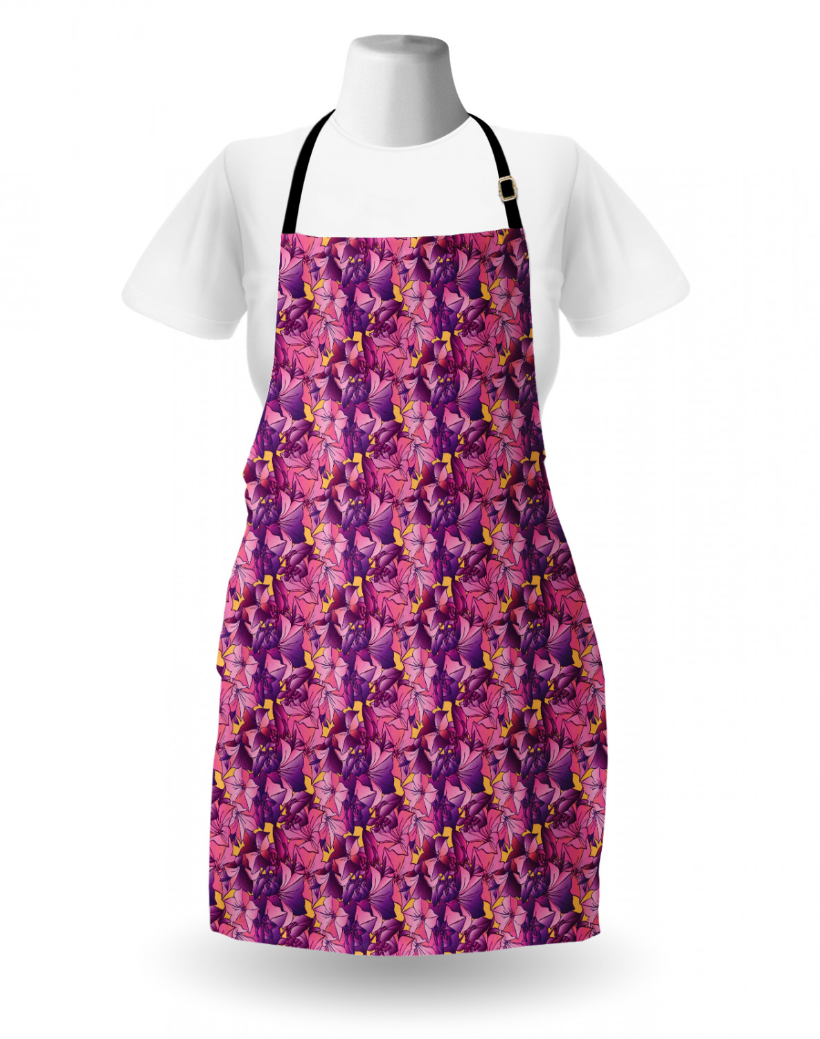 Ambesonne Apron Bib with Adjustable Neck Strap for Garden Cooking Standard Size