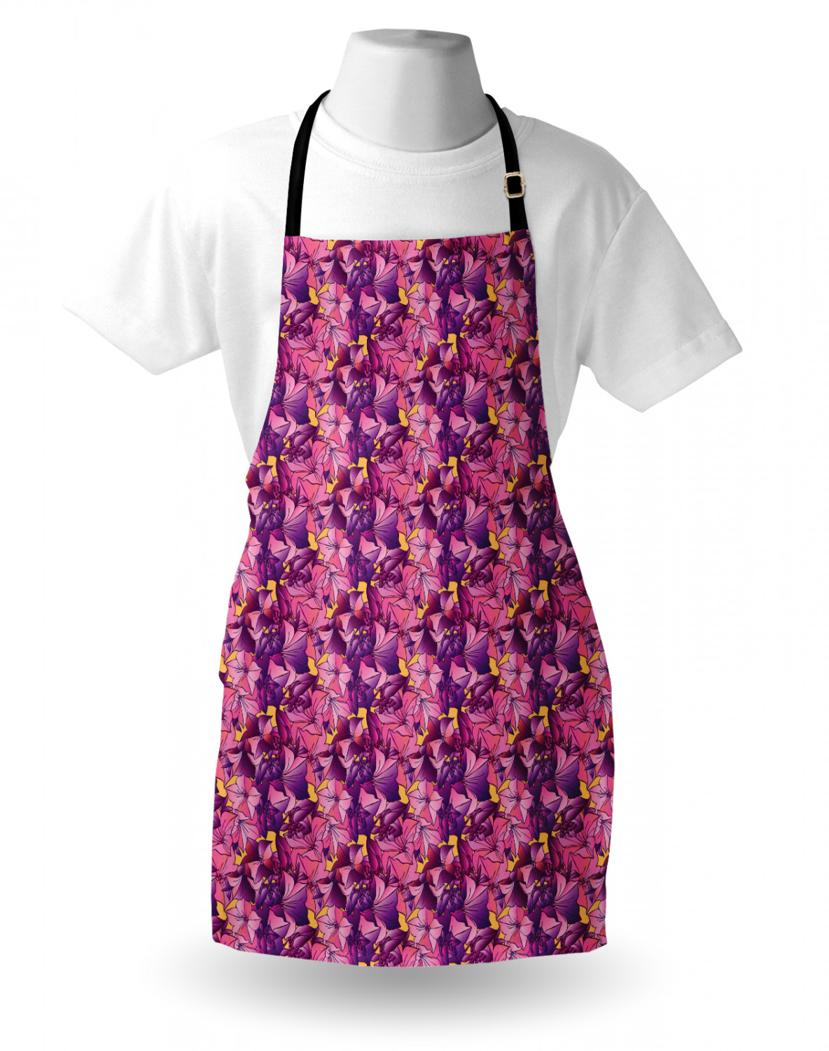 Ambesonne Apron Bib with Adjustable Neck Strap for Garden Cooking Standard Size