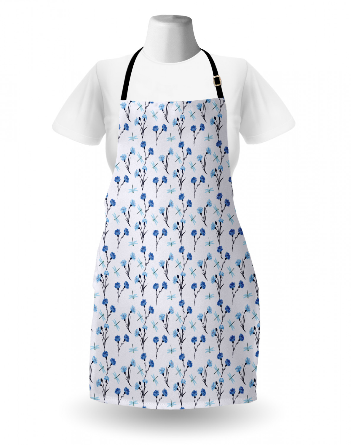 Ambesonne Apron Bib with Adjustable Neck Strap for Garden Cooking Standard Size