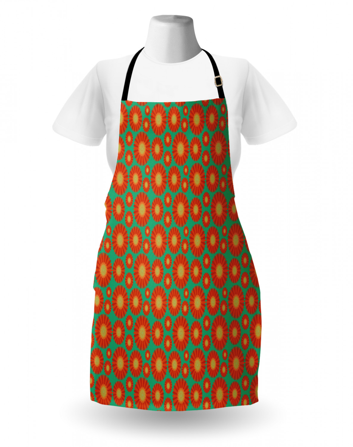 Ambesonne Long Lasting Apron with Adjustable Neck for Gardening and Cooking