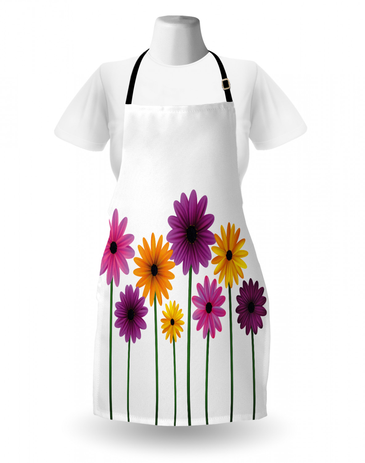 Ambesonne Long Lasting Apron with Adjustable Neck for Gardening and Cooking