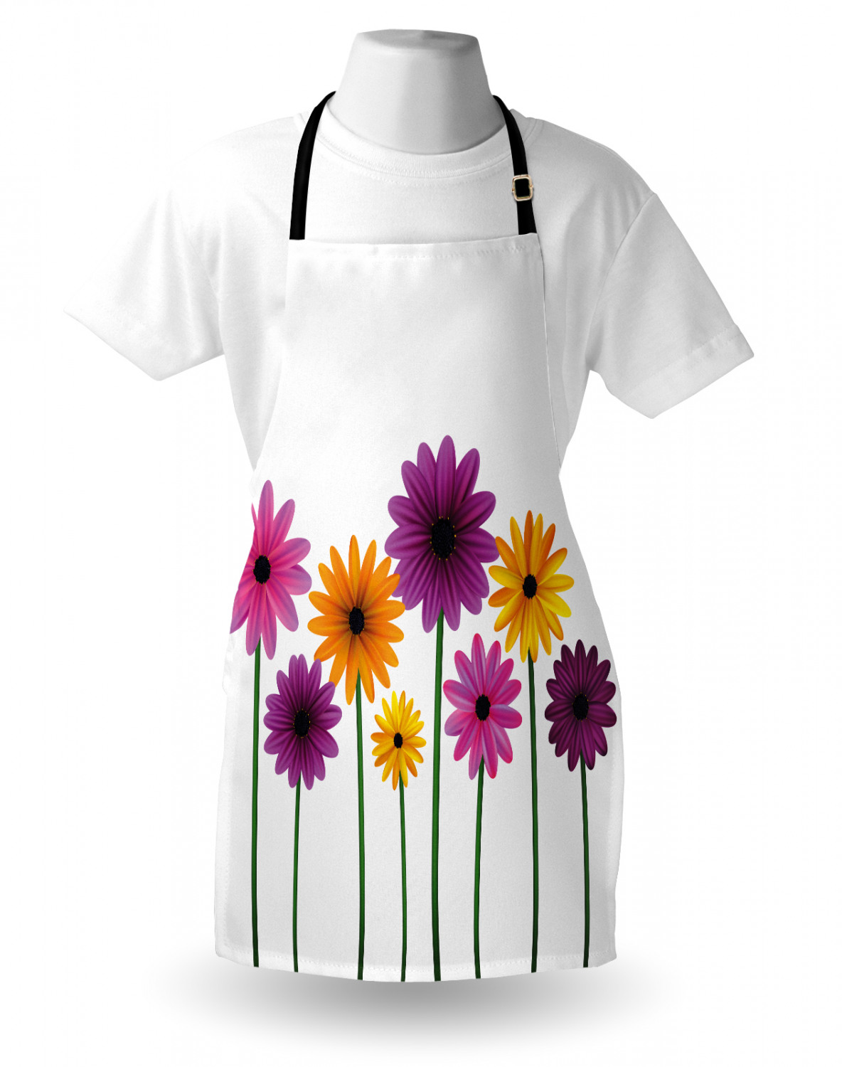 Ambesonne Long Lasting Apron with Adjustable Neck for Gardening and Cooking