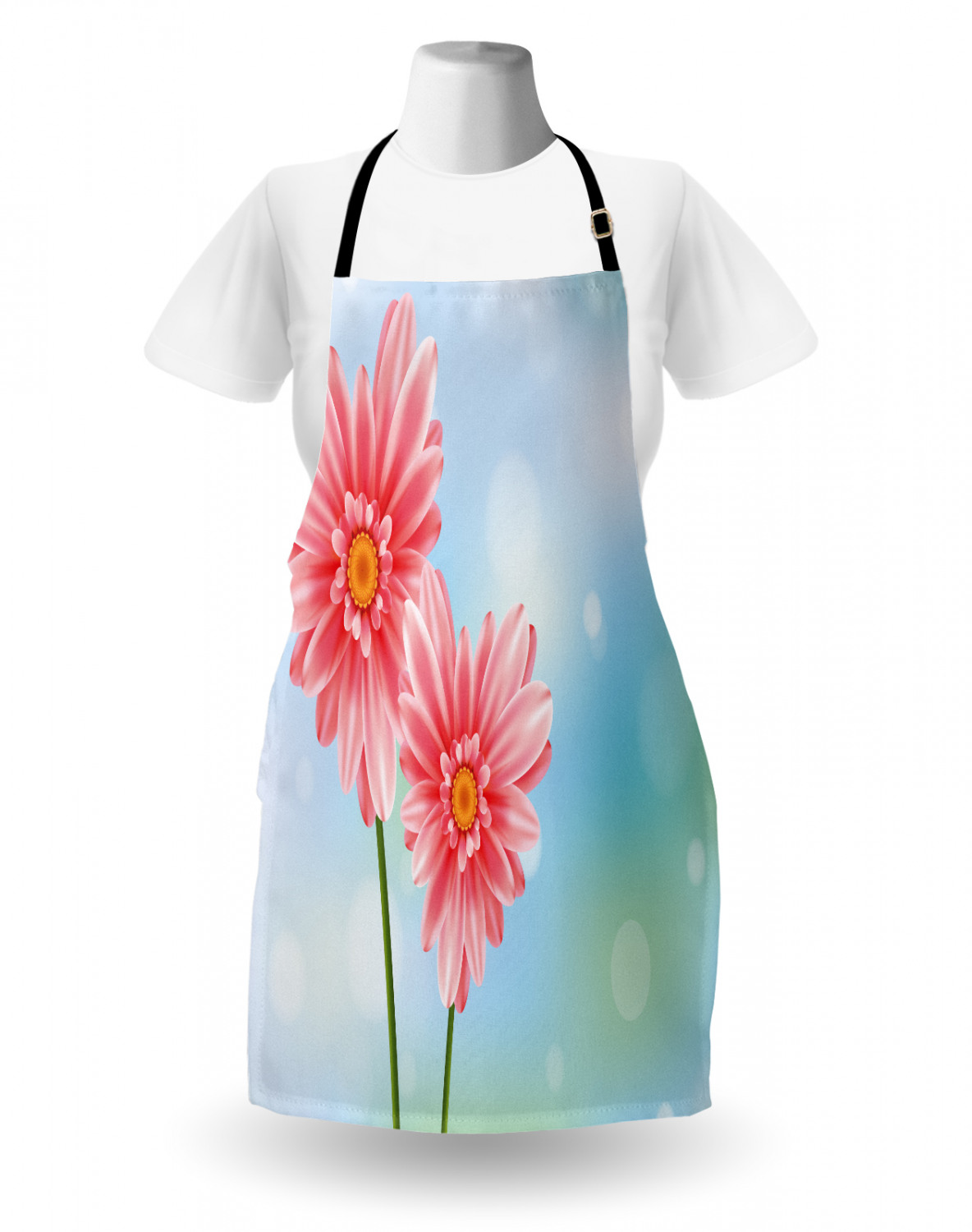 Ambesonne Long Lasting Apron with Adjustable Neck for Gardening and Cooking