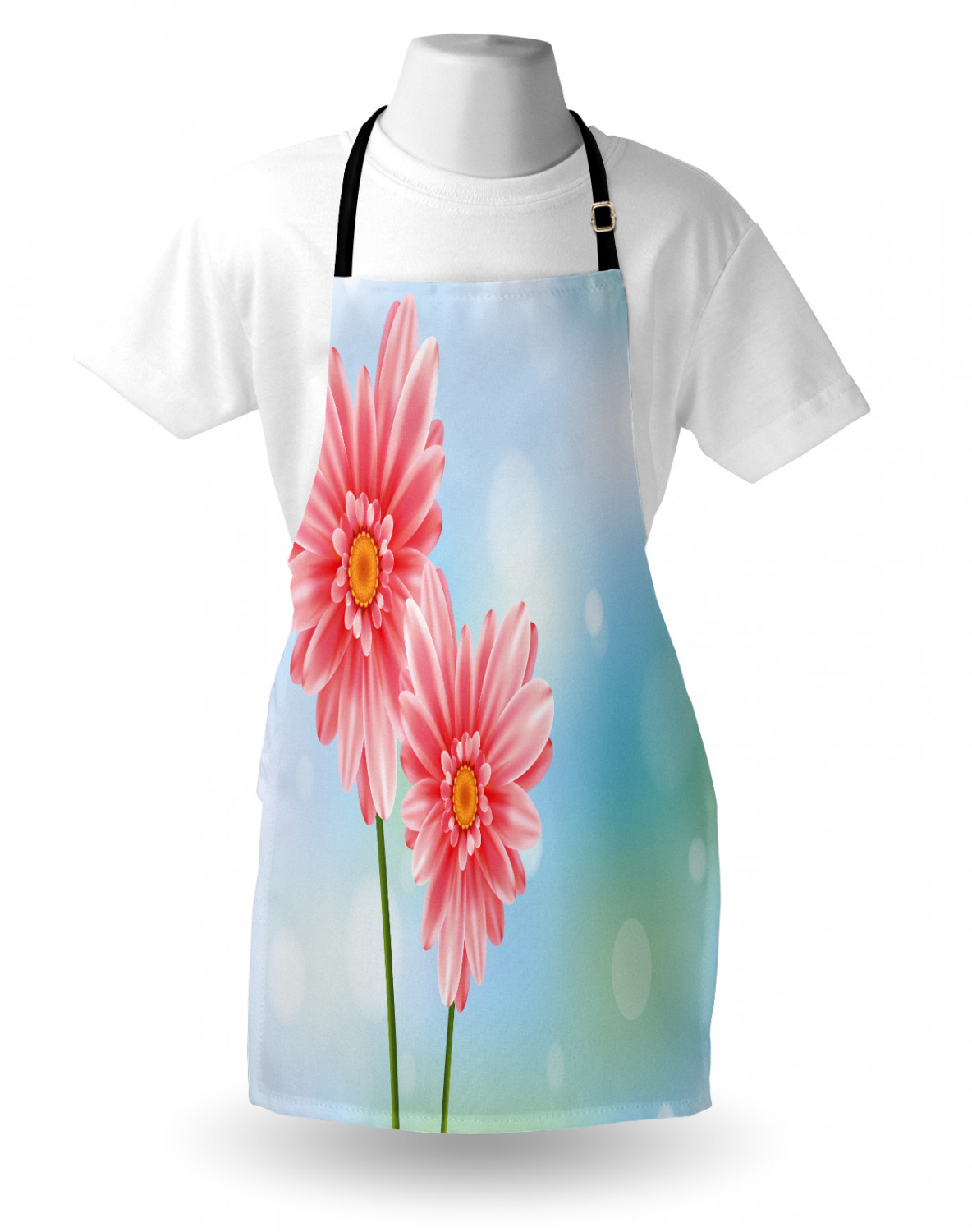 Ambesonne Long Lasting Apron with Adjustable Neck for Gardening and Cooking