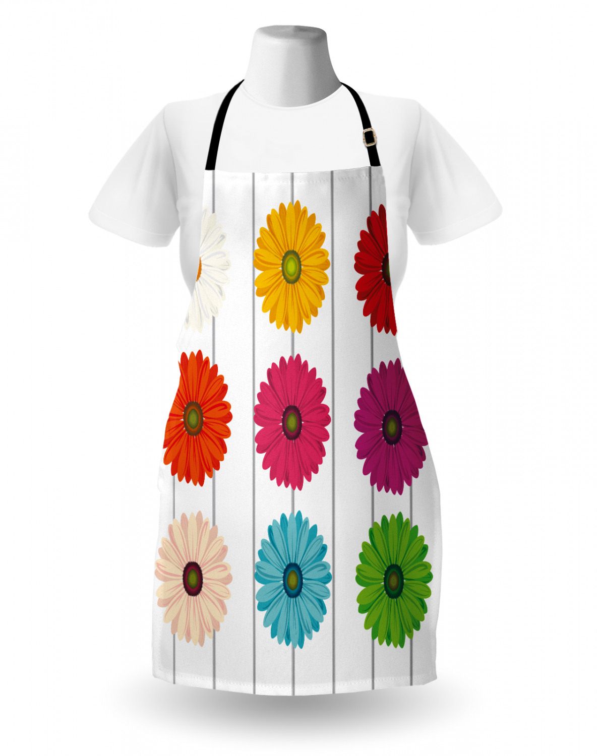 Ambesonne Long Lasting Apron with Adjustable Neck for Gardening and Cooking