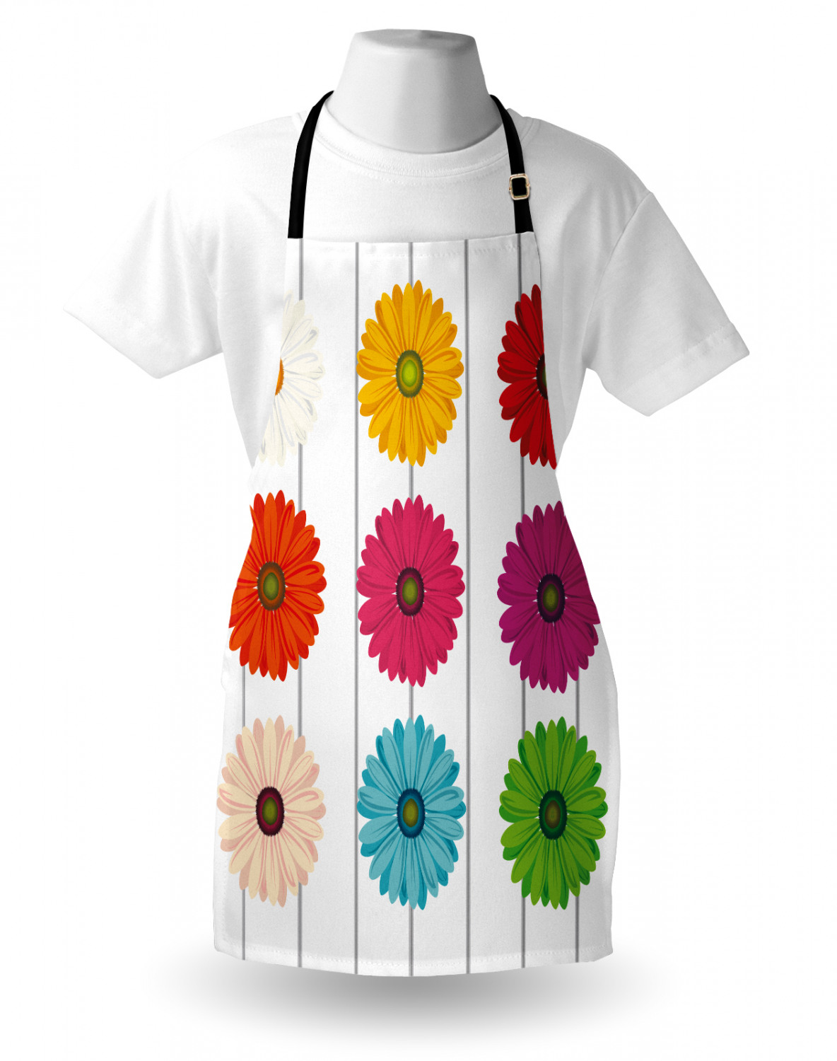 Ambesonne Long Lasting Apron with Adjustable Neck for Gardening and Cooking