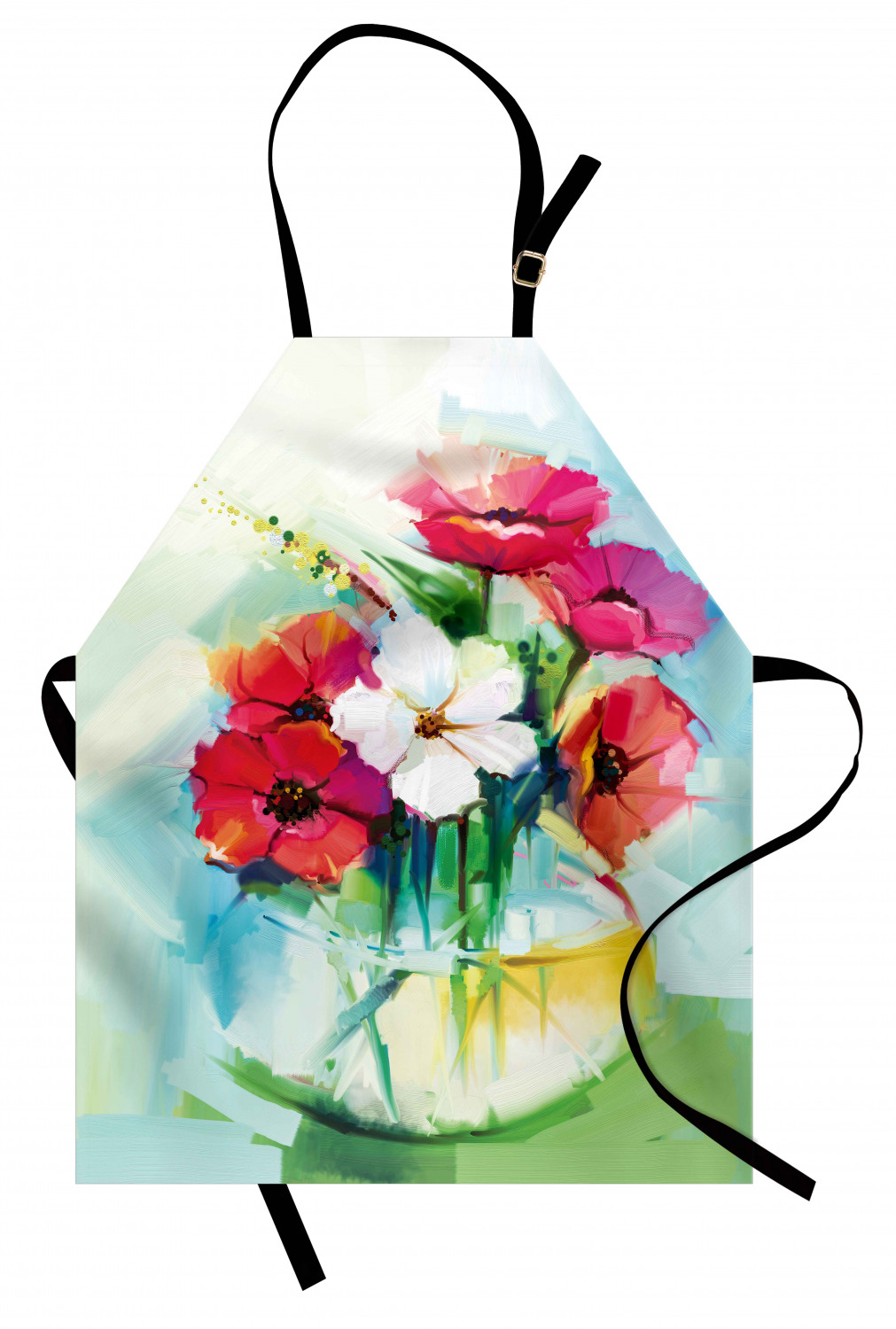 Ambesonne Long Lasting Apron with Adjustable Neck for Gardening and Cooking