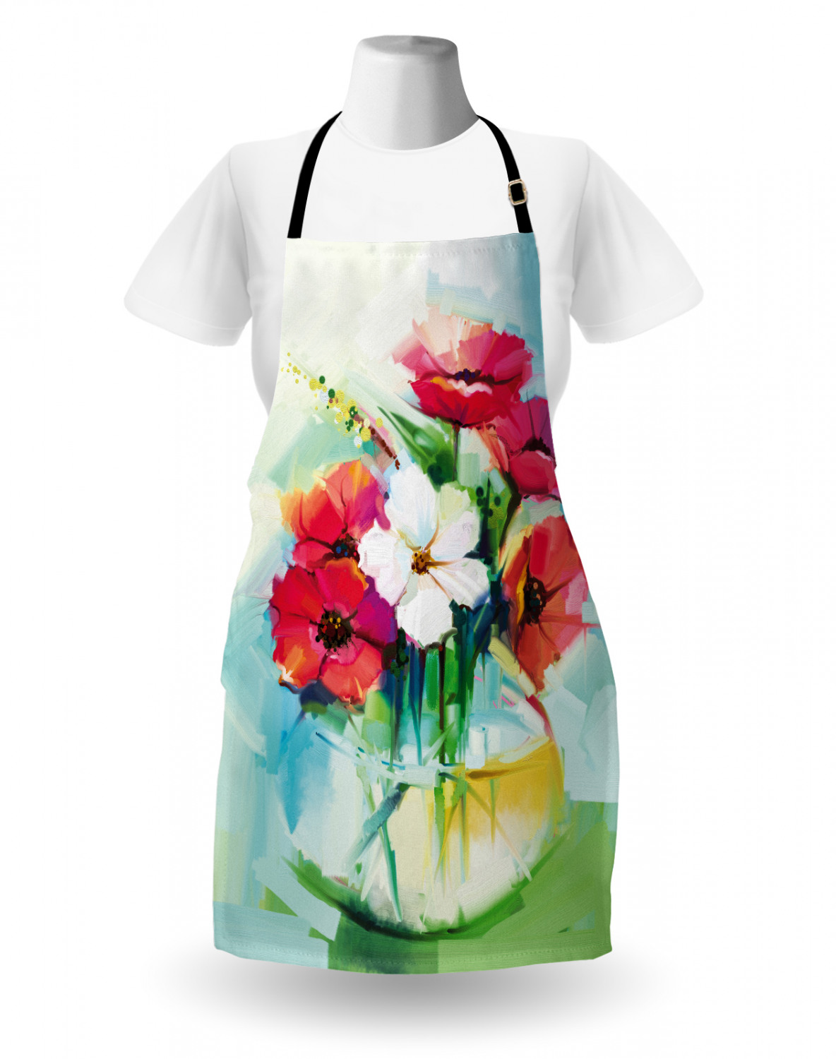 Ambesonne Long Lasting Apron with Adjustable Neck for Gardening and Cooking