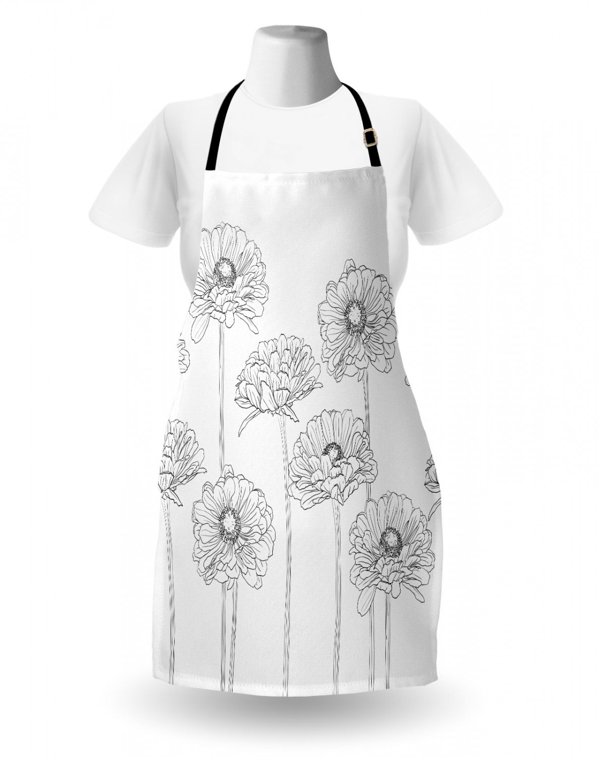 Ambesonne Long Lasting Apron with Adjustable Neck for Gardening and Cooking