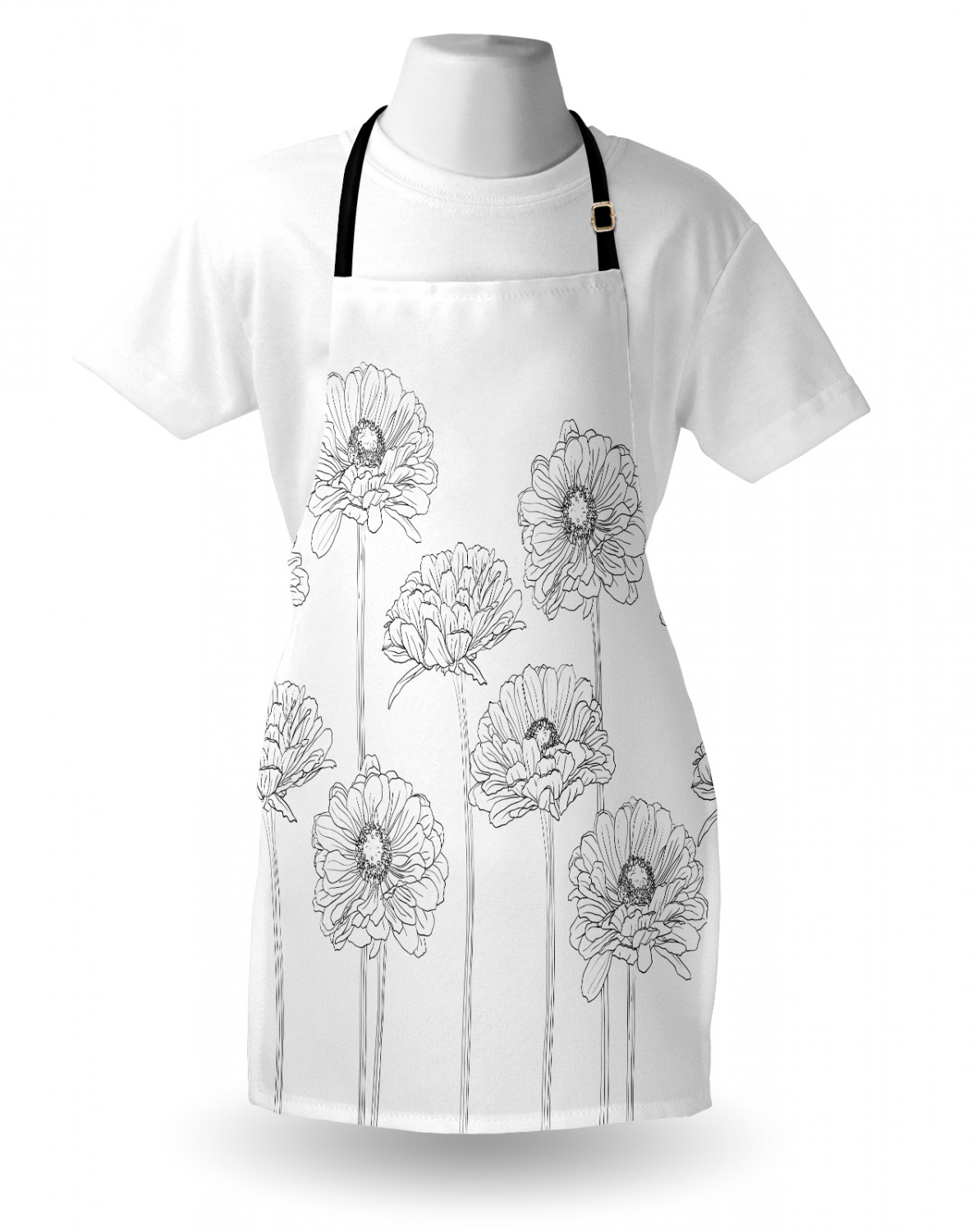 Ambesonne Long Lasting Apron with Adjustable Neck for Gardening and Cooking