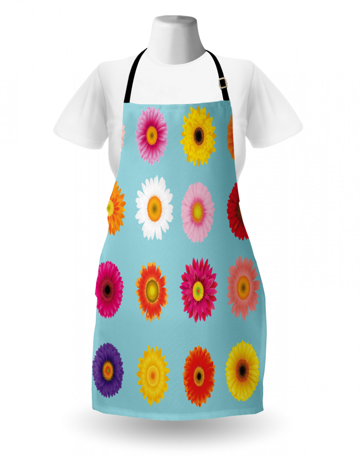 Ambesonne Long Lasting Apron with Adjustable Neck for Gardening and Cooking