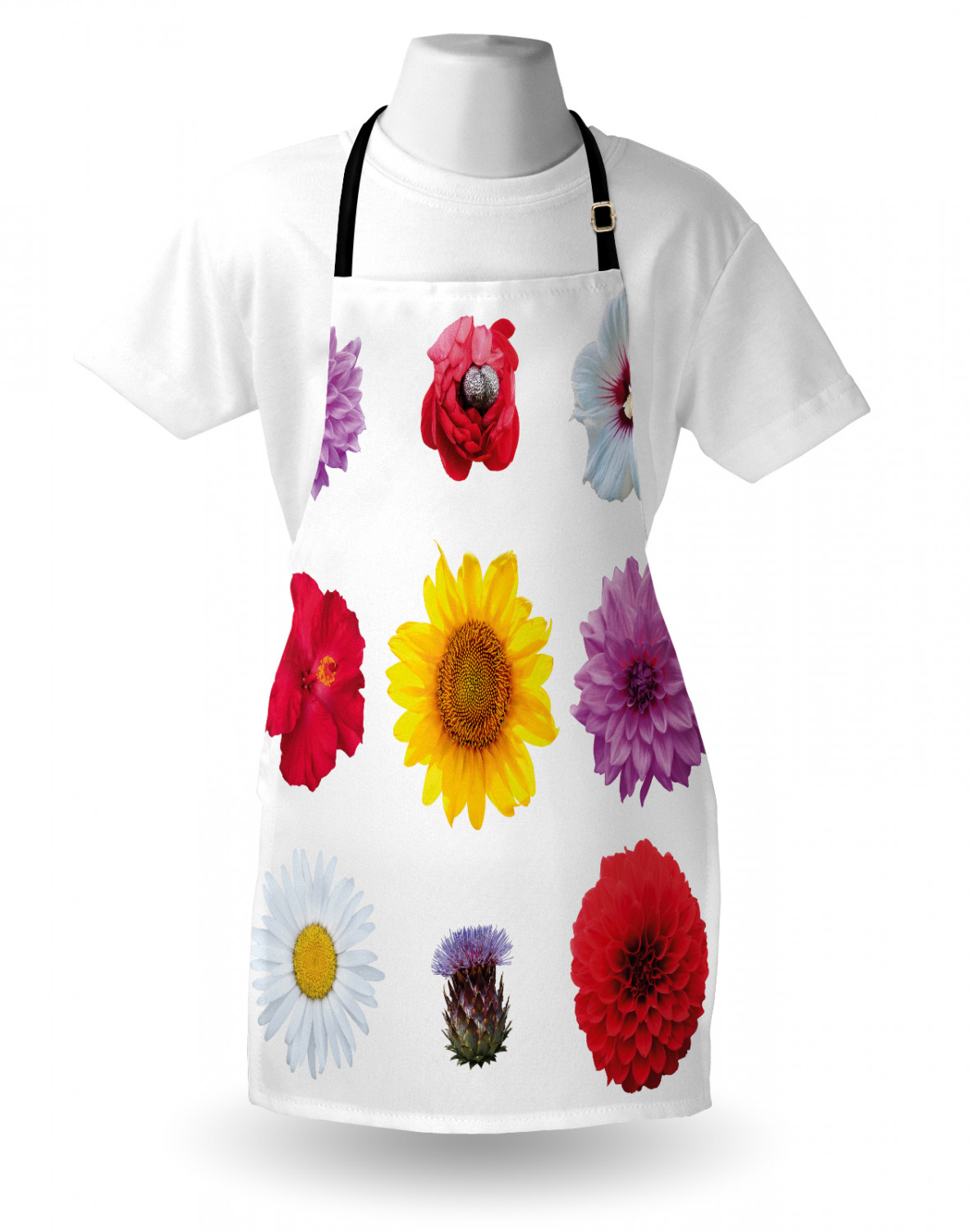 Ambesonne Long Lasting Apron with Adjustable Neck for Gardening and Cooking