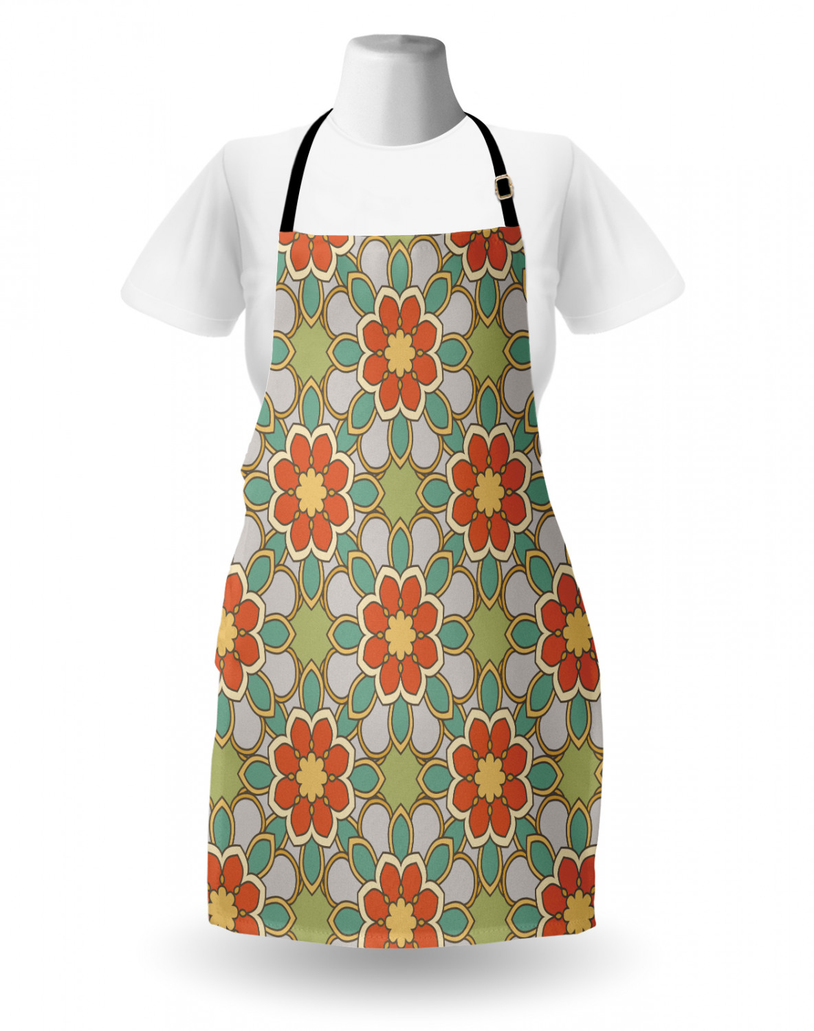 Ambesonne Apron Adjustable Neck Strap for Garden Cooking Standard Size - Picture 56 of 132