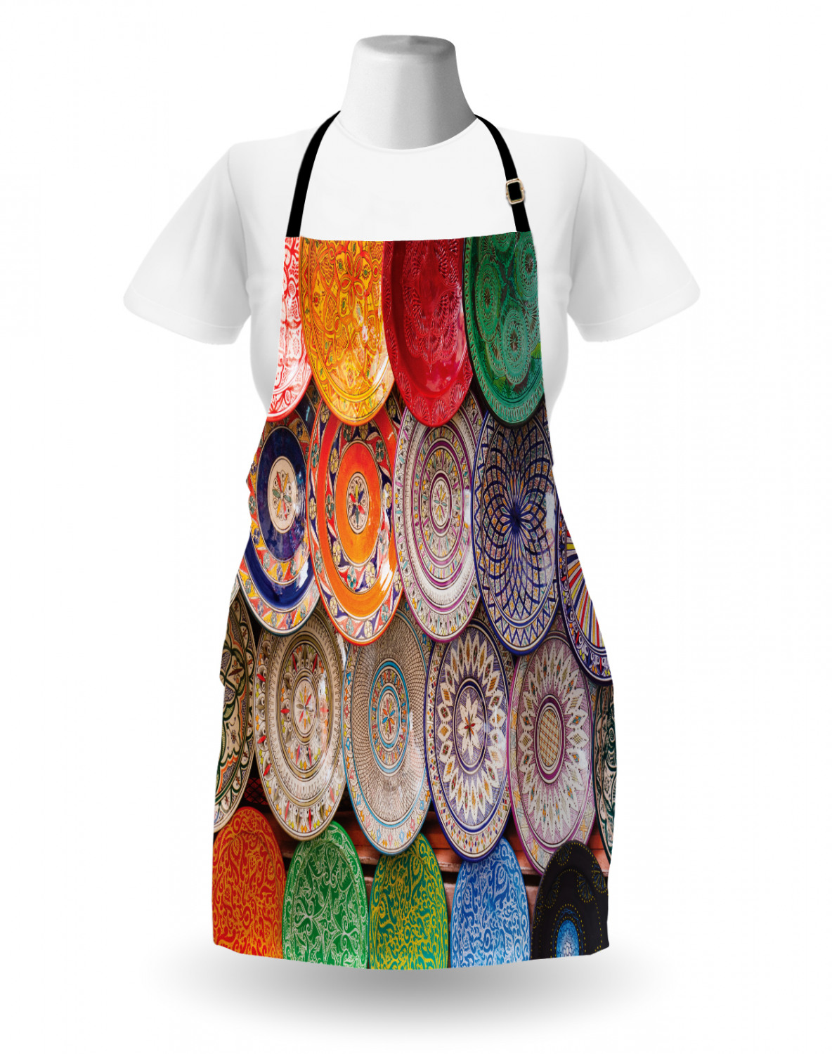 Mexican Sugar Skull Apron Unisex Kitchen Bib with Adjustable Neck Cooking Baking