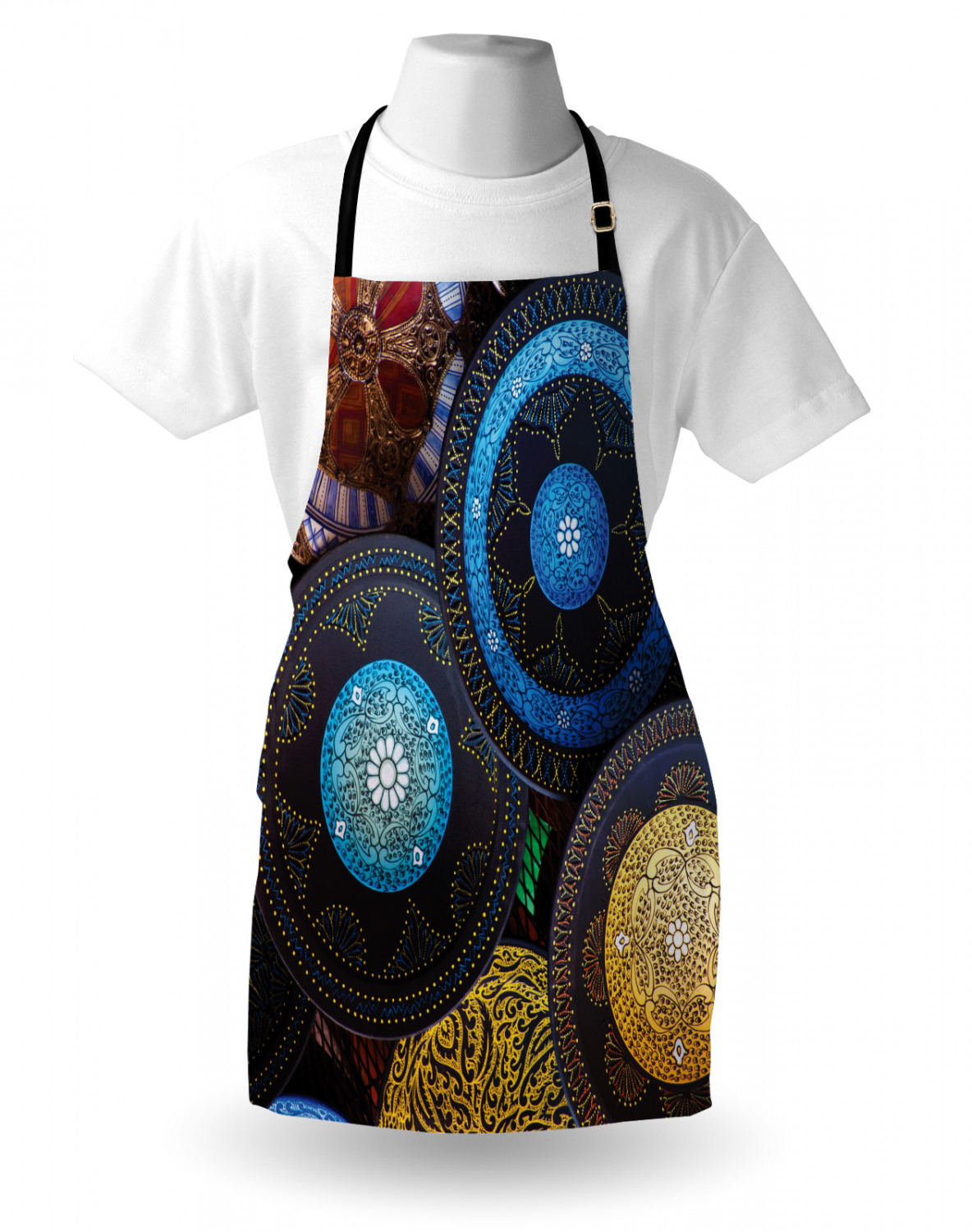 Mexican Sugar Skull Apron Unisex Kitchen Bib with Adjustable Neck Cooking Baking