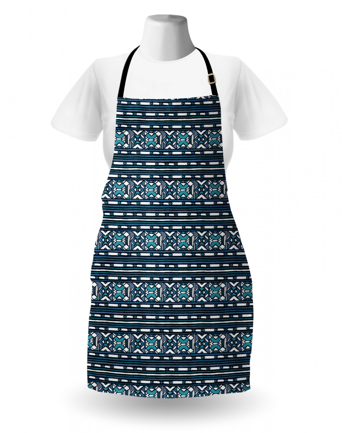 Ambesonne Apron Bib with Adjustable Neck Strap for Garden Cooking Standard Size