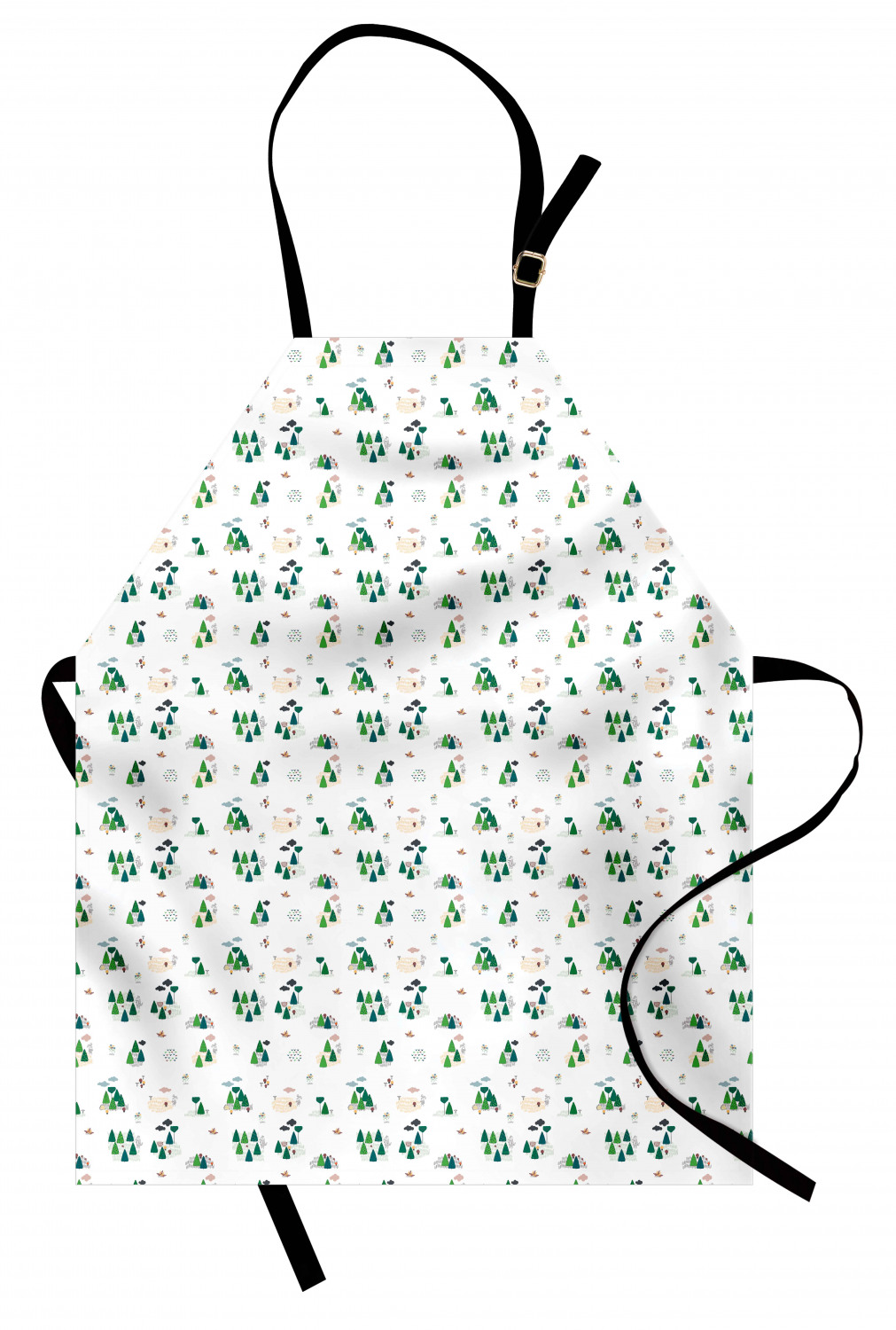 Ambesonne Apron Bib with Adjustable Neck Strap for Garden Cooking Standard Size