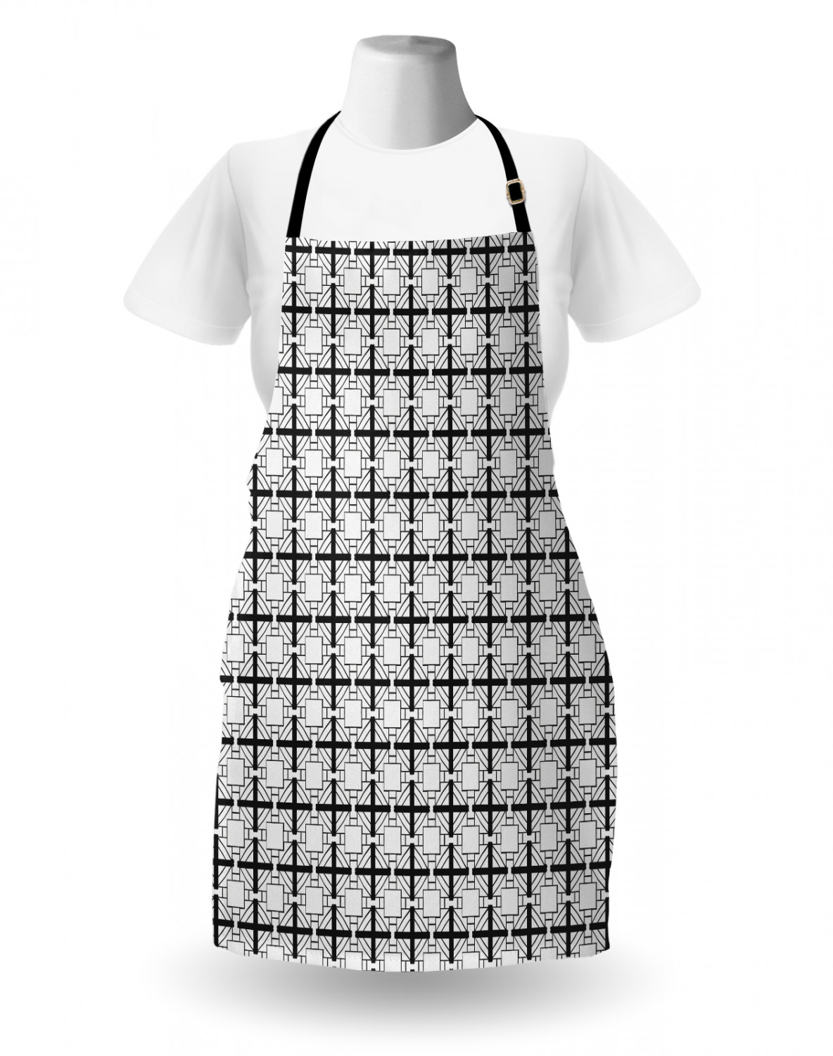 Ambesonne Apron Bib with Adjustable Neck Strap for Garden Cooking Standard Size