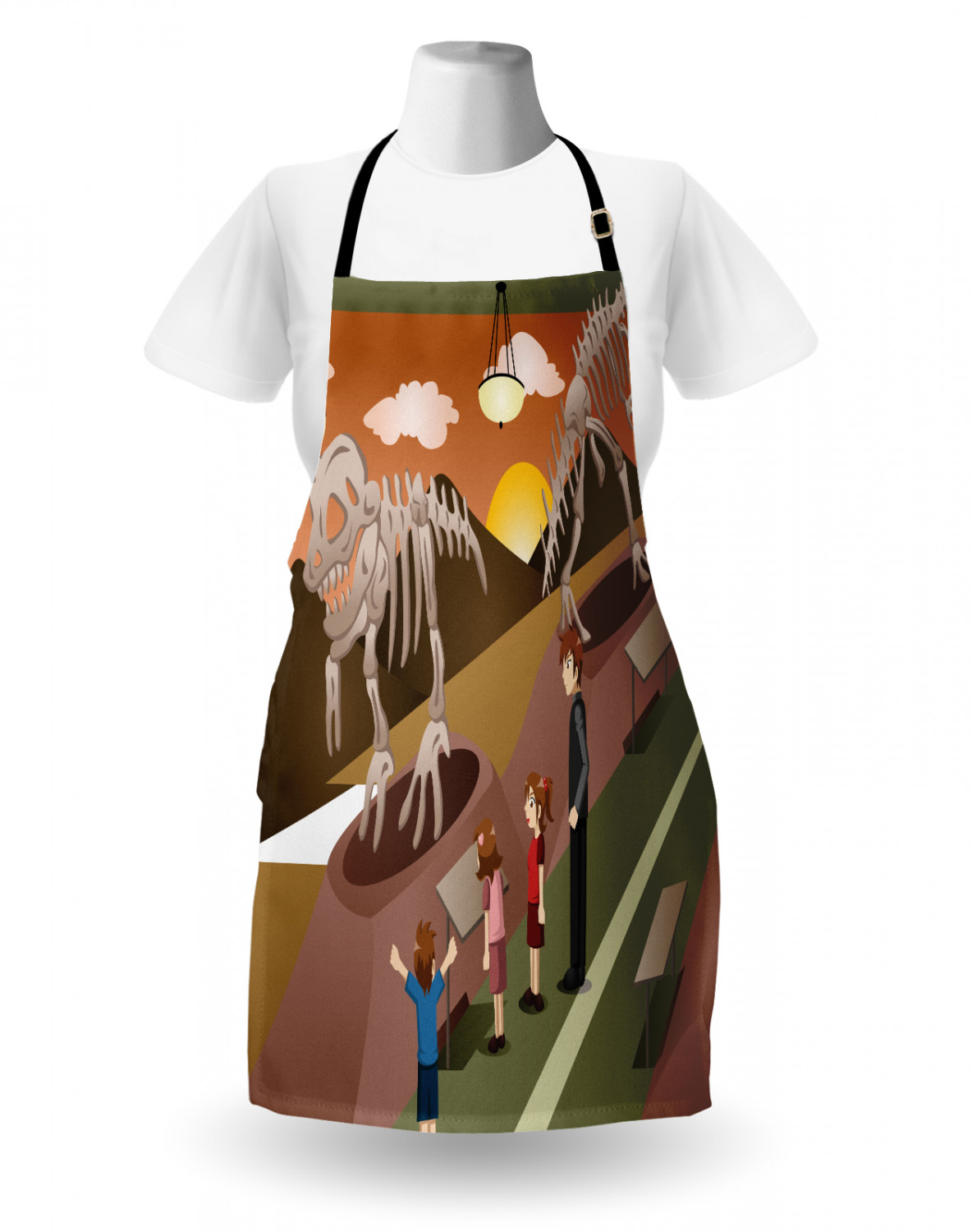 Ambesonne Outdoor Use Apron Adjustable Neck Strap for Gardening and Cooking