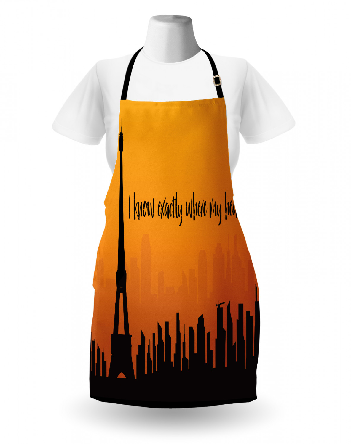 Ambesonne Apron with Adjustable Strap for Gardening Cooking No Fading