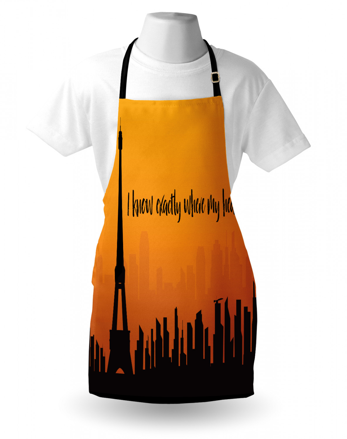 Ambesonne Apron with Adjustable Strap for Gardening Cooking No Fading