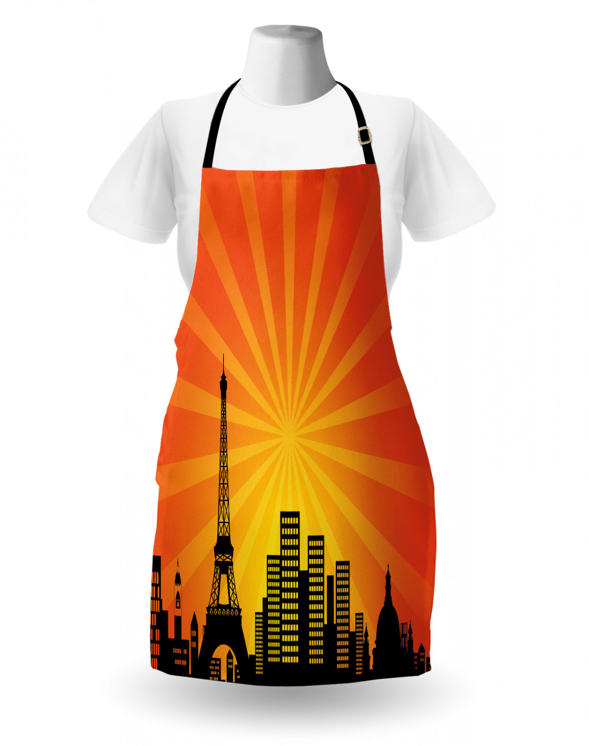 Ambesonne Apron with Adjustable Strap for Gardening Cooking No Fading