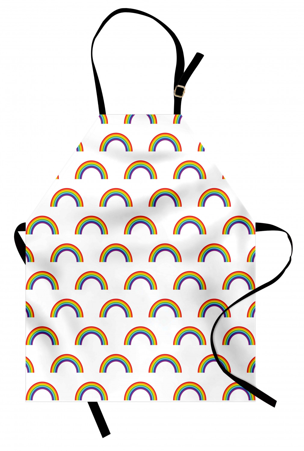 Ambesonne Rainbow Fun Kids Apron Boys Girls Apron Bib Cooking & Painting