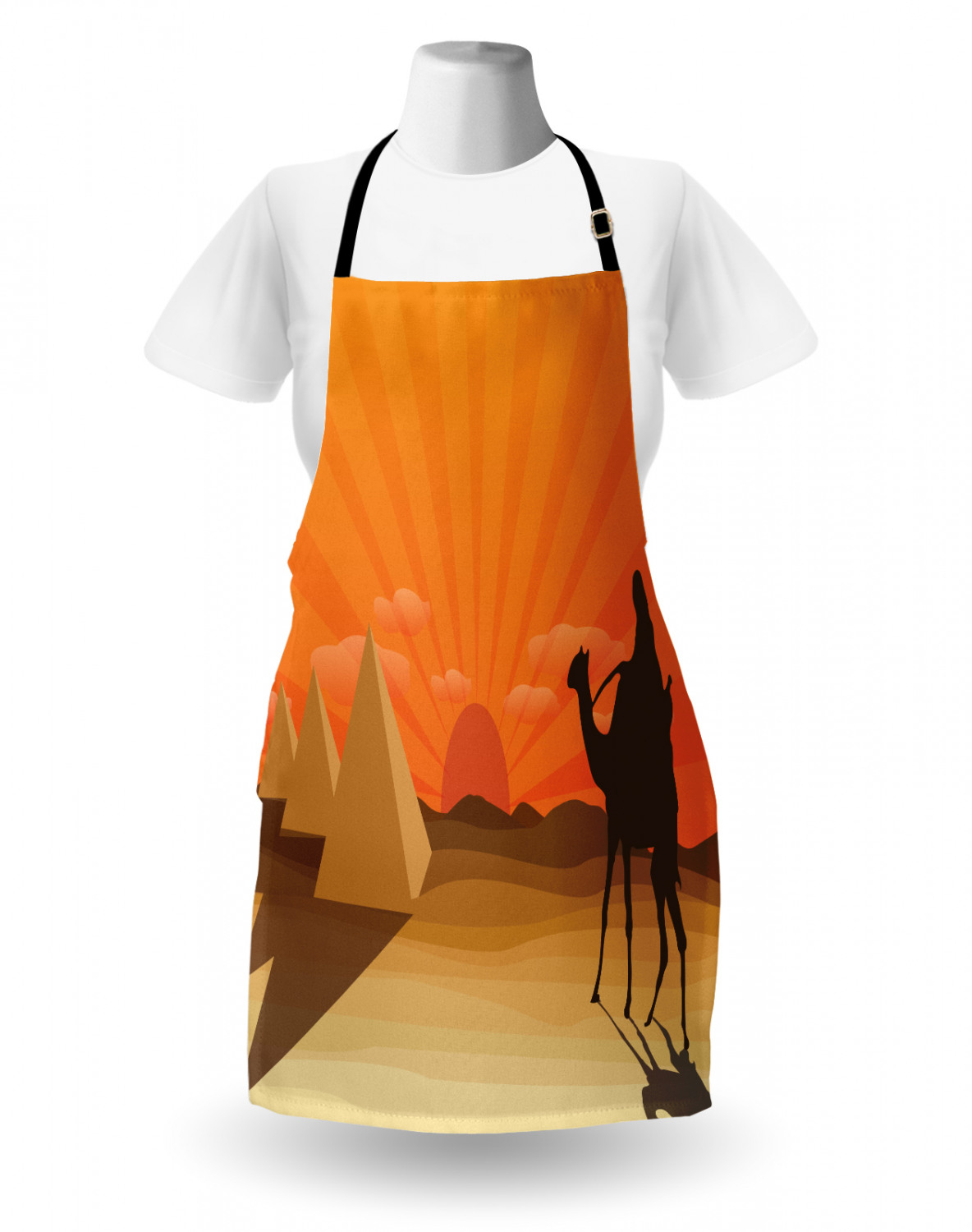 Ambesonne Apron Bib Adjustable Neck Strap for Gardening Cooking Indoor Use