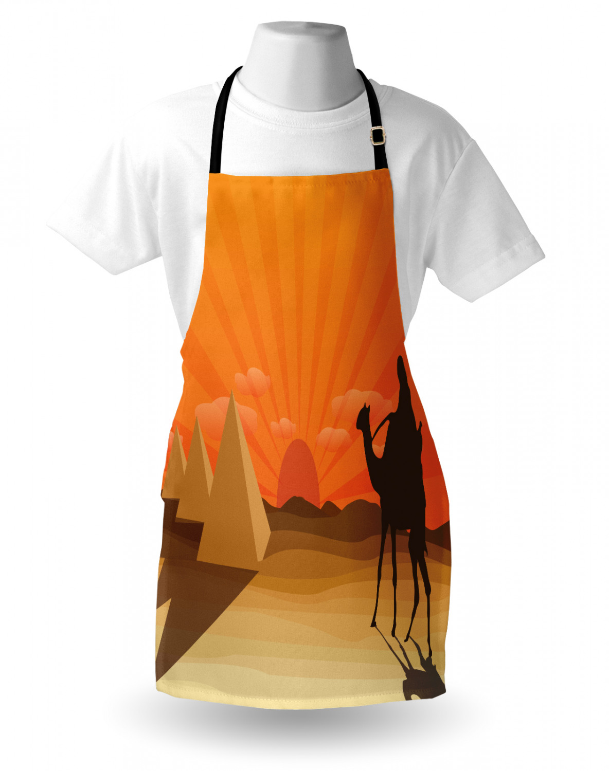 Ambesonne Apron Bib Adjustable Neck Strap for Gardening Cooking Indoor Use