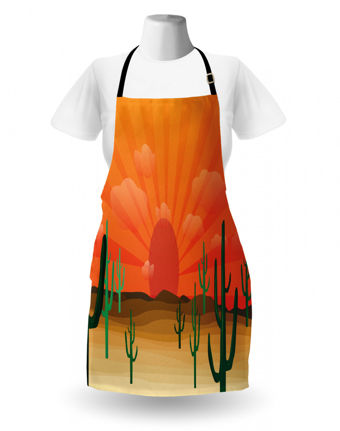 Ambesonne Apron Bib Adjustable Neck Strap for Gardening Cooking Indoor Use