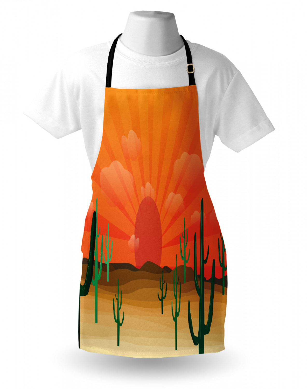 Ambesonne Apron Bib Adjustable Neck Strap for Gardening Cooking Indoor Use