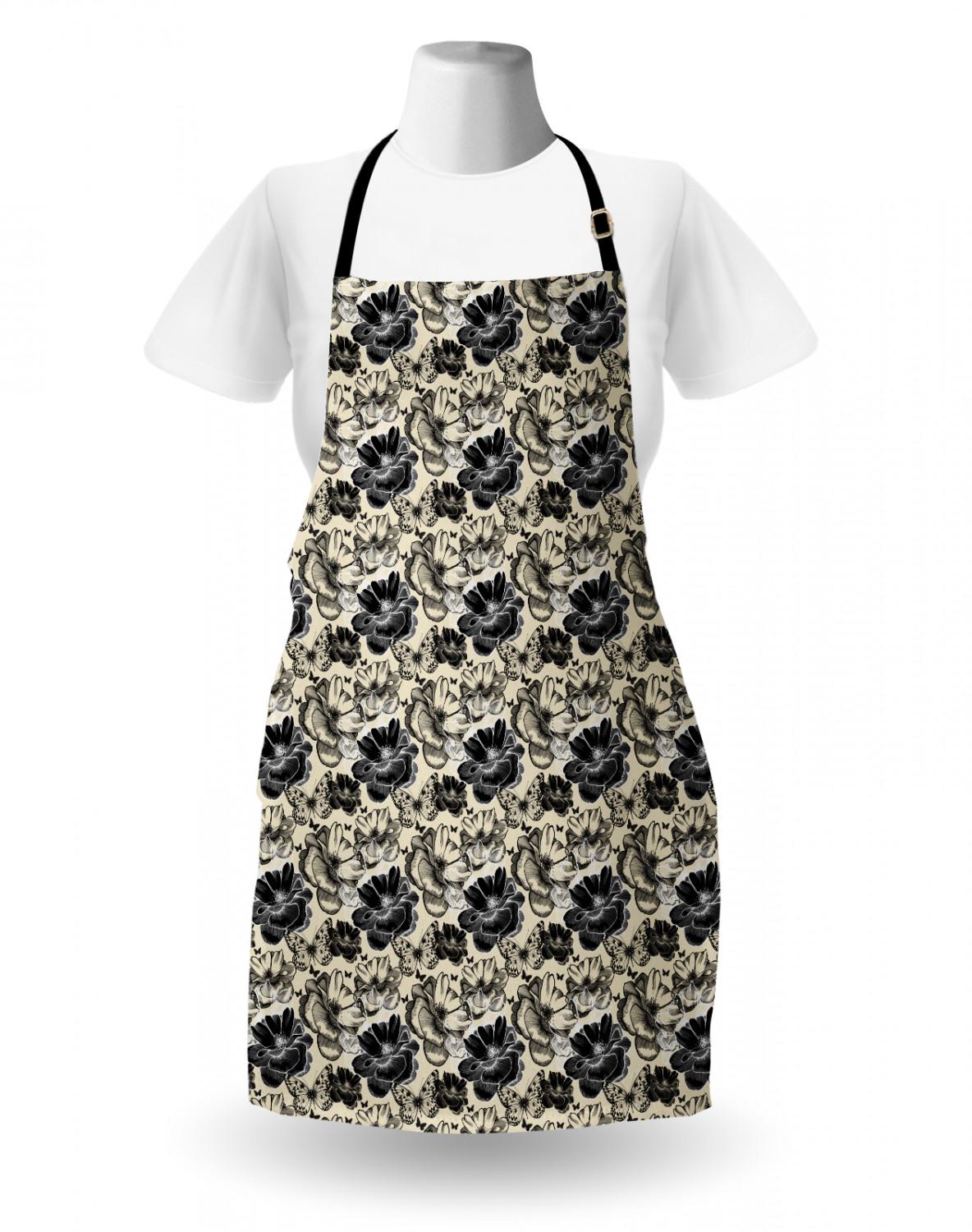 Ambesonne Apron Bib with Adjustable Black Strap Garden Cooking Standard Size - 第 98/144 張圖片