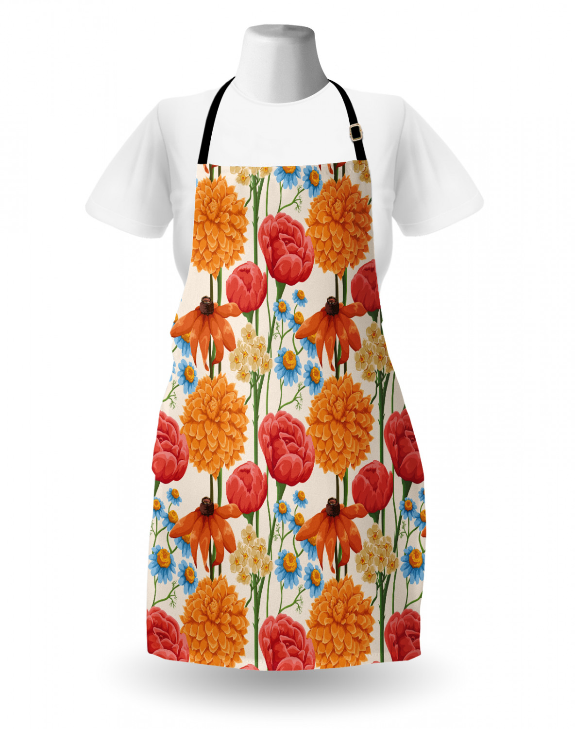 Ambesonne Apron Bib with Adjustable Black Strap Garden Cooking Standard Size - 第 8/144 張圖片