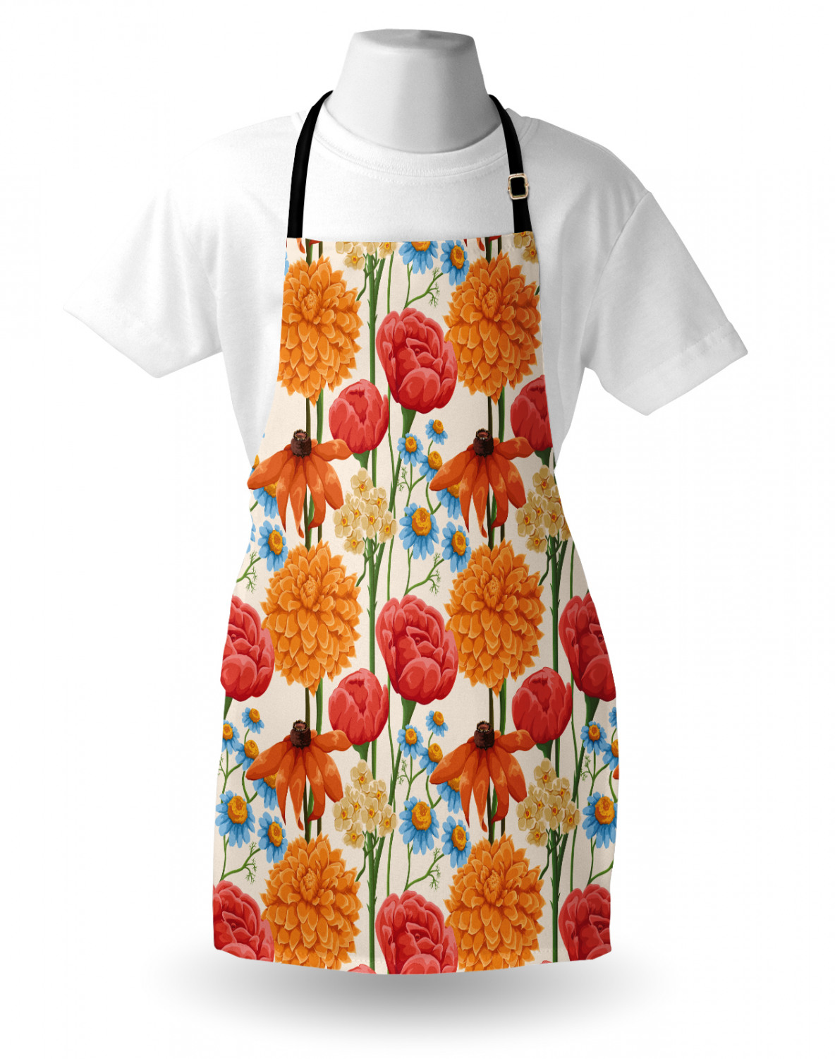 Ambesonne Apron Bib with Adjustable Black Strap Garden Cooking Standard Size - 第 9/144 張圖片