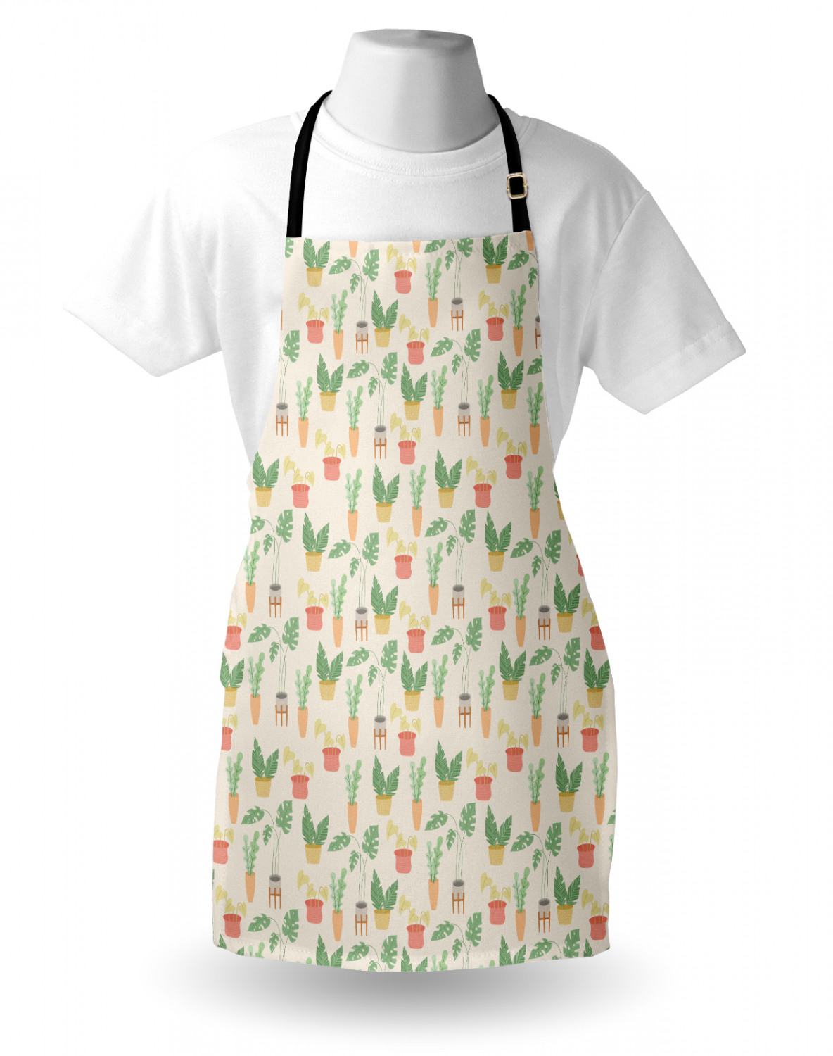 Ambesonne Apron Bib with Adjustable Black Strap Garden Cooking Standard Size - 第 36/144 張圖片