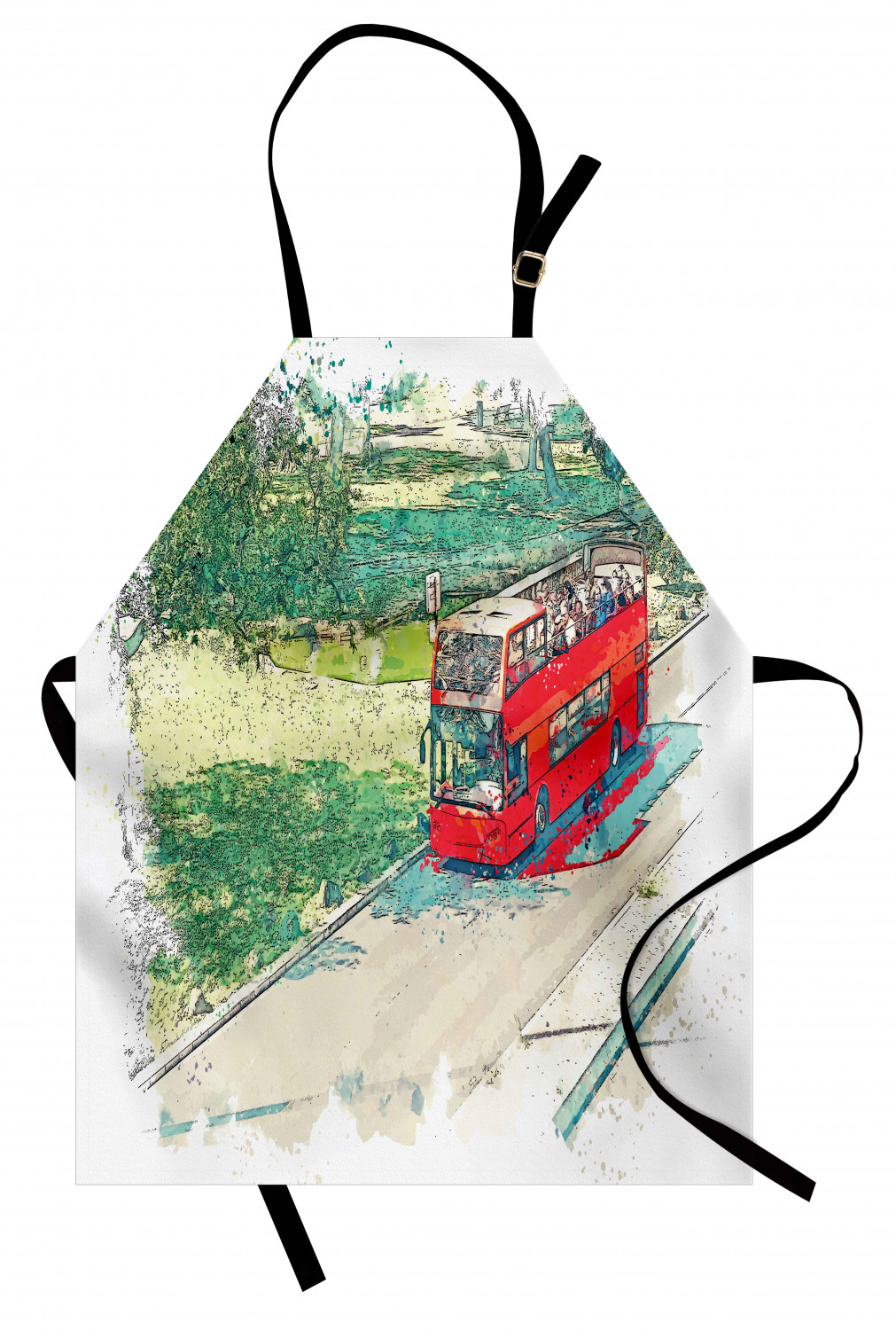 Ambesonne Travel Adventure Kids Apron Boys Girls Apron Bib Cooking & Painting