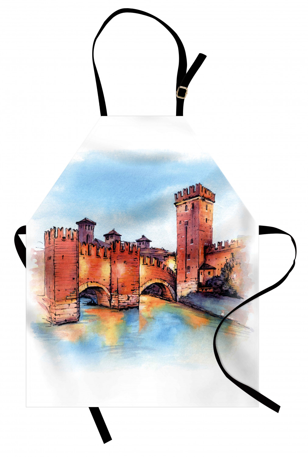 Ambesonne Travel Adventure Kids Apron Boys Girls Apron Bib Cooking & Painting