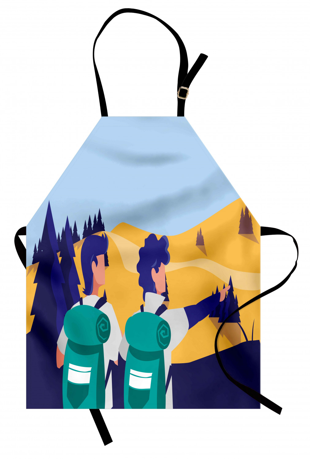 Ambesonne Travel Adventure Kids Apron Boys Girls Apron Bib Cooking & Painting