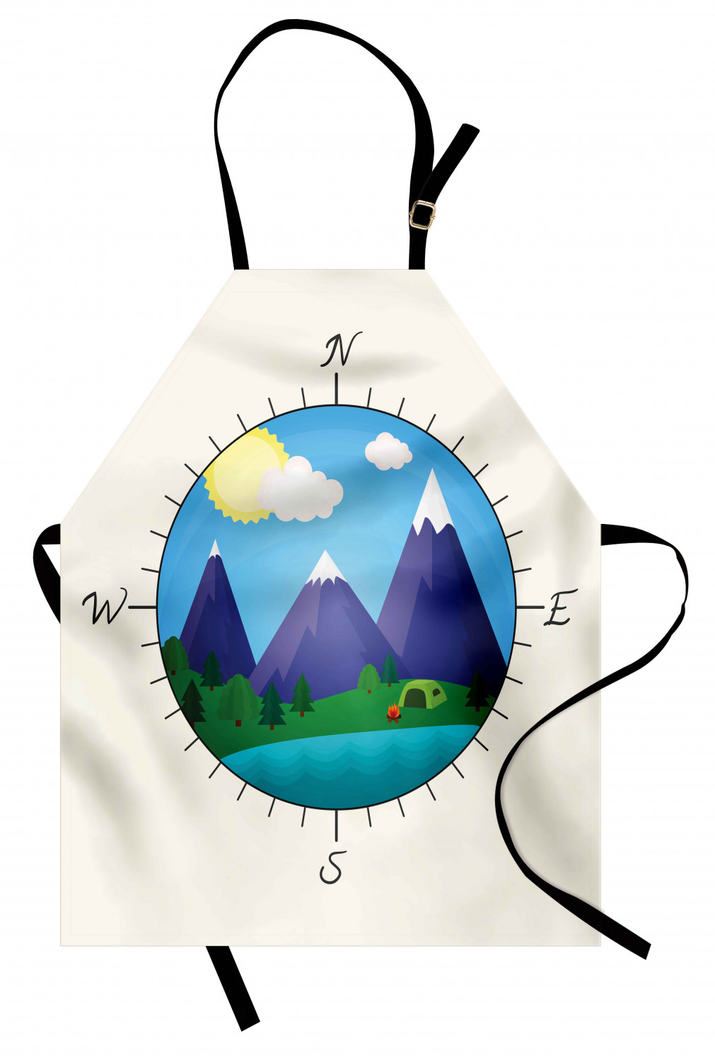 Ambesonne Travel Adventure Kids Apron Boys Girls Apron Bib Cooking & Painting