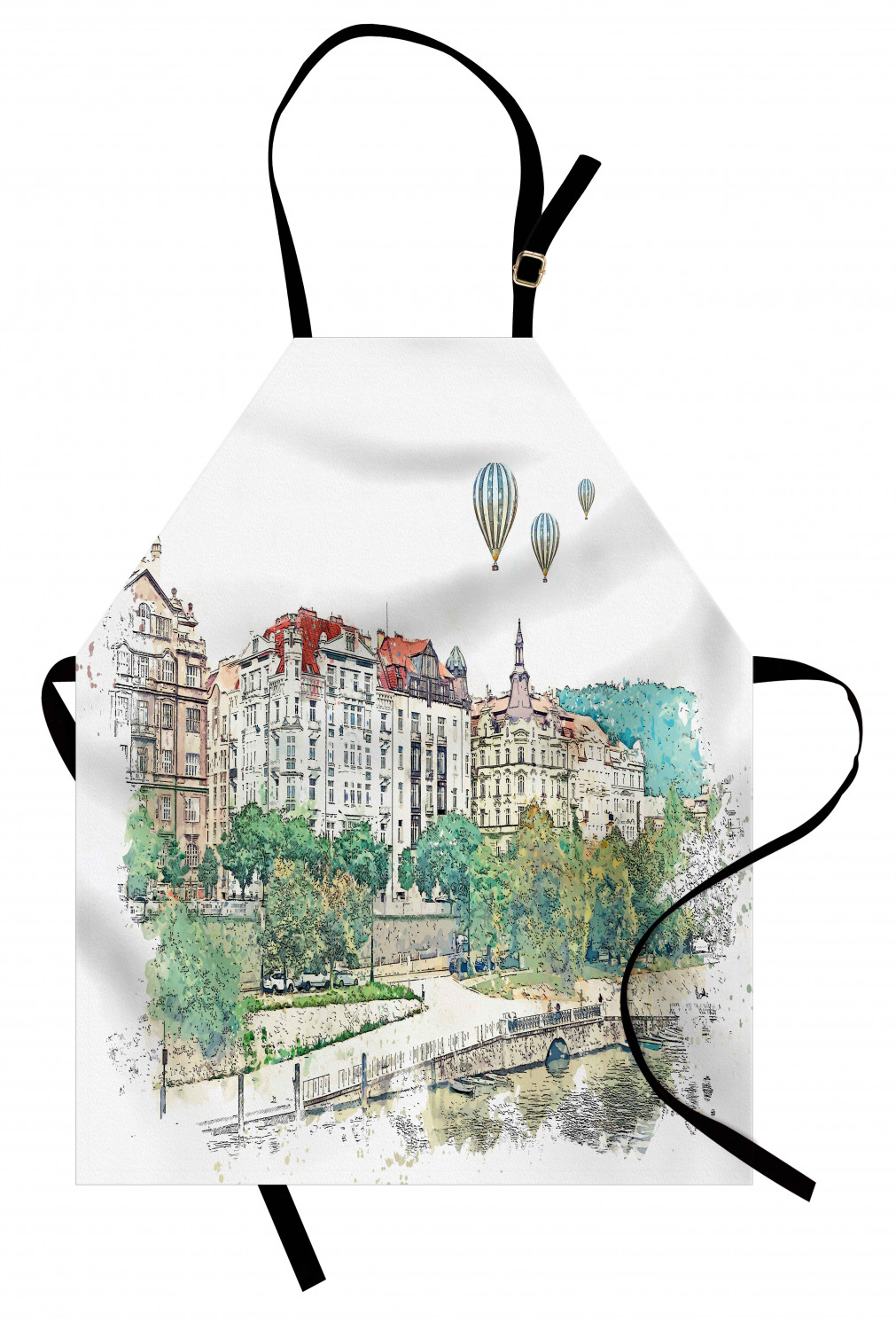 Ambesonne Travel Adventure Kids Apron Boys Girls Apron Bib Cooking & Painting