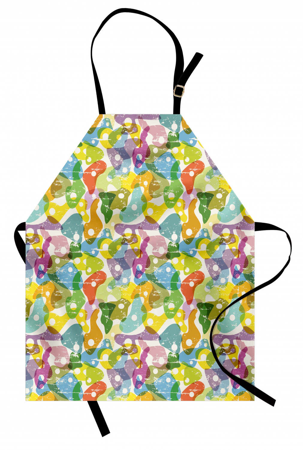 Apron Bib Adjustable Black Strap for Garden Cooking Standard Size Ambesonne