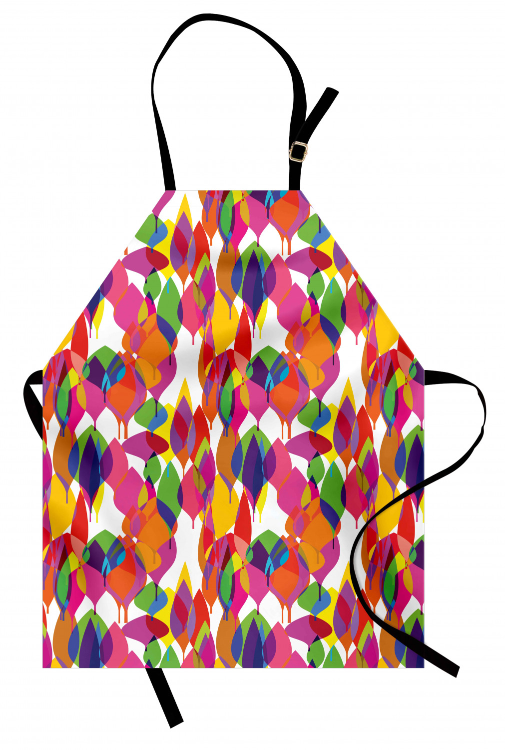 Apron Bib Adjustable Black Strap for Garden Cooking Standard Size Ambesonne