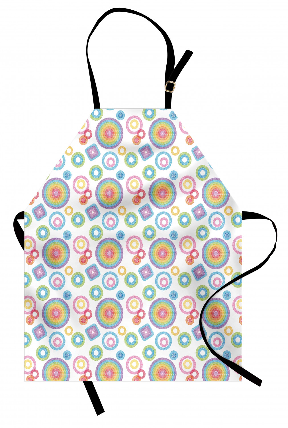 Apron Bib Adjustable Black Strap for Garden Cooking Standard Size Ambesonne