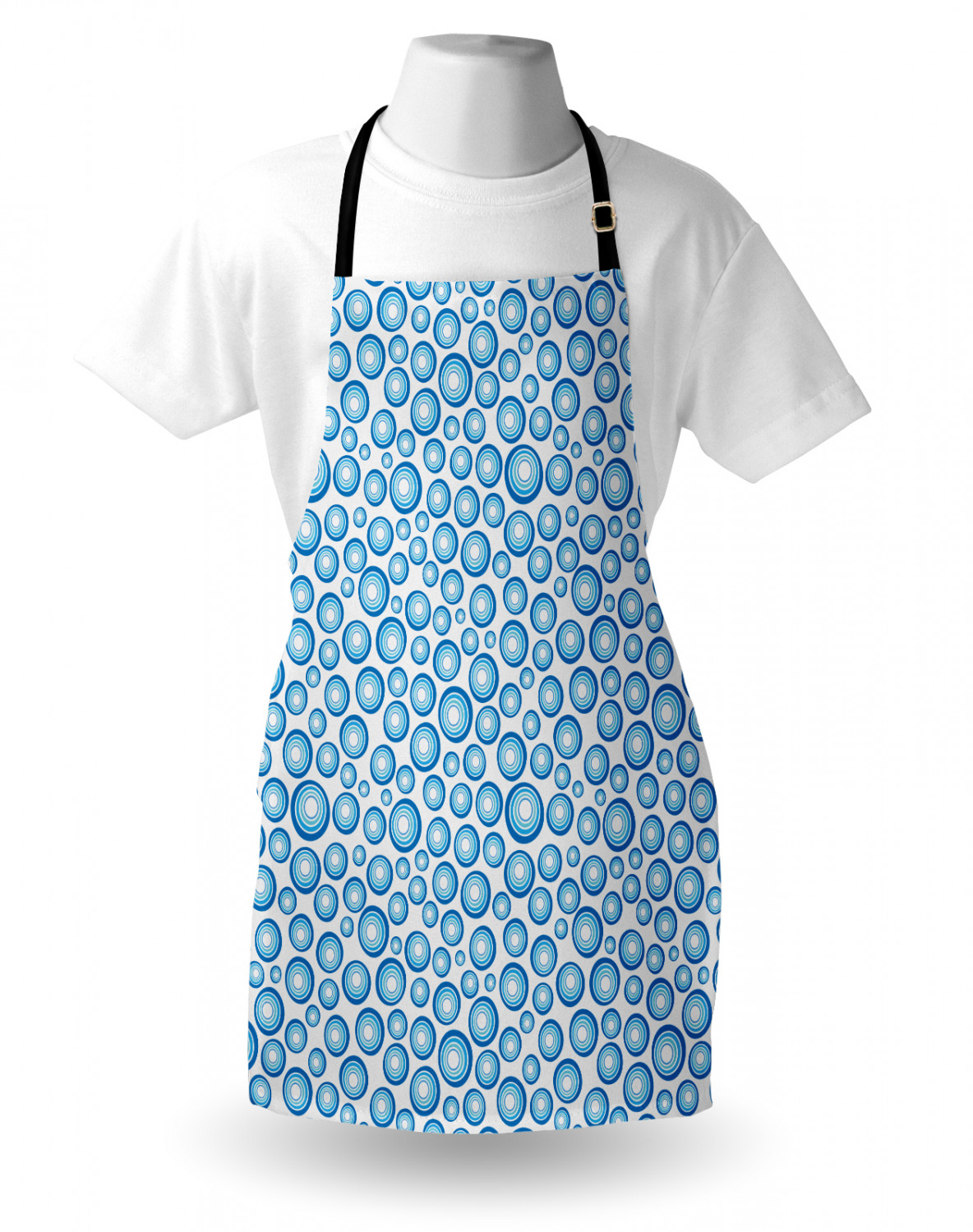 Apron Bib Adjustable Black Strap for Garden Cooking Standard Size Ambesonne